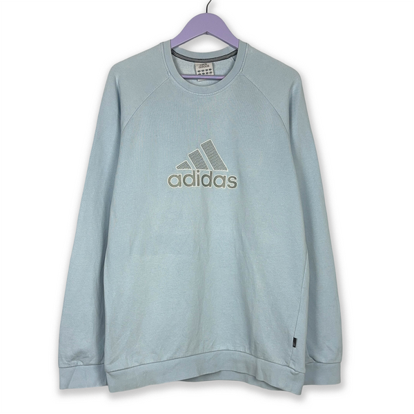 Felpa Adidas Vintage anni 2000 azzurra - Taglia M/L uomo