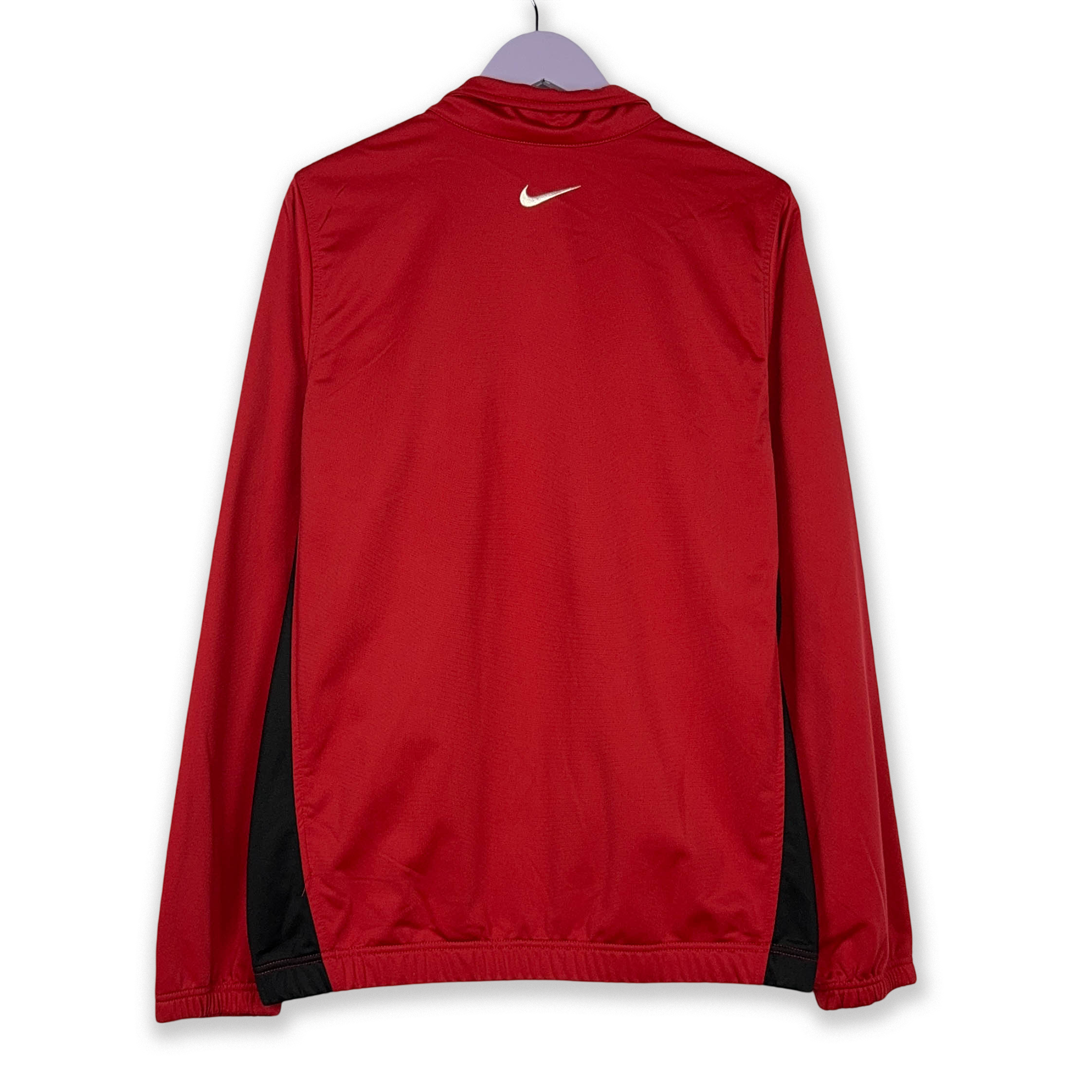 Felpa Nike Vintage anni 2000 rossa con zip - Taglia L uomo