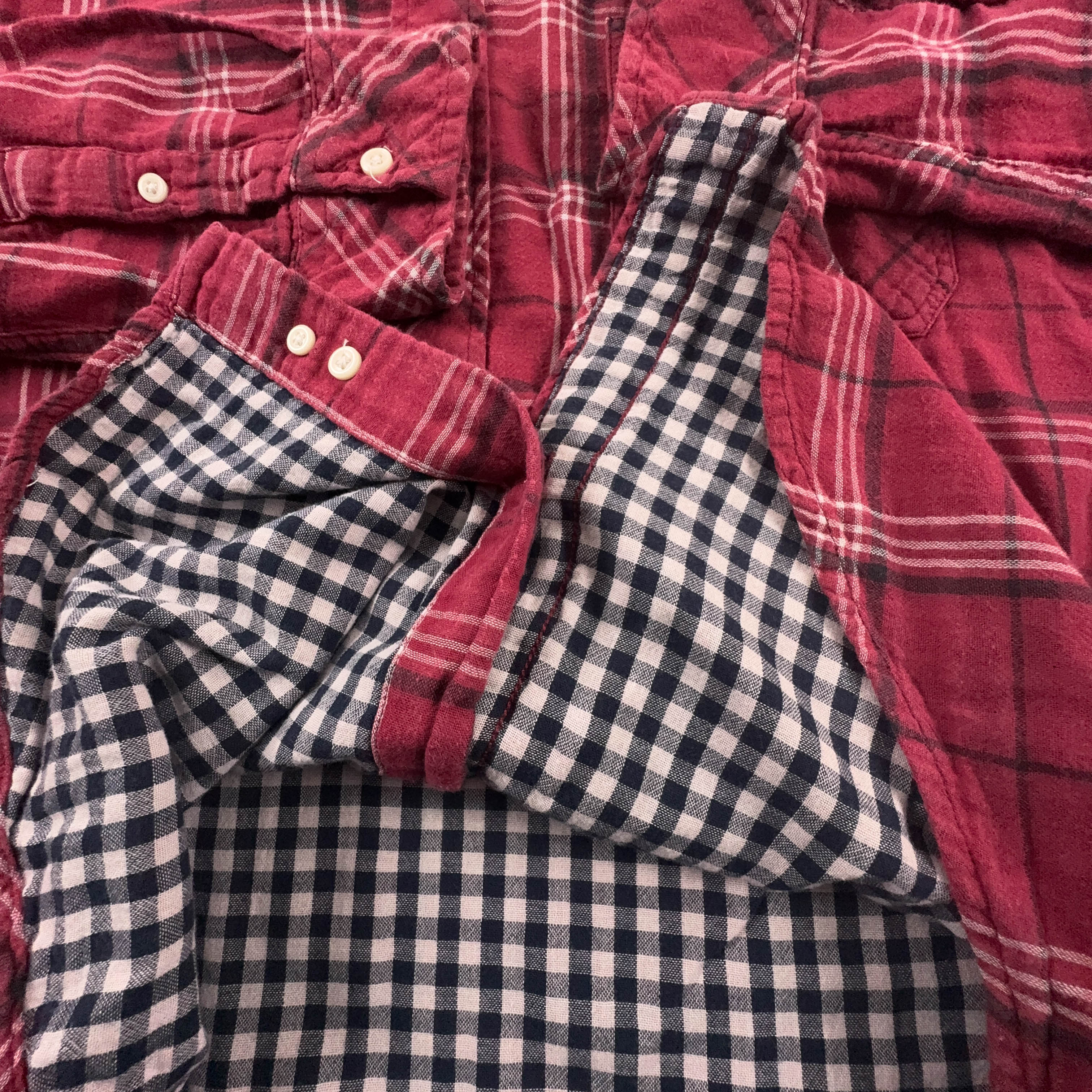 Camicia Tommy Hilfiger rossa e bianca a quadri in cotone - Taglia L uomo