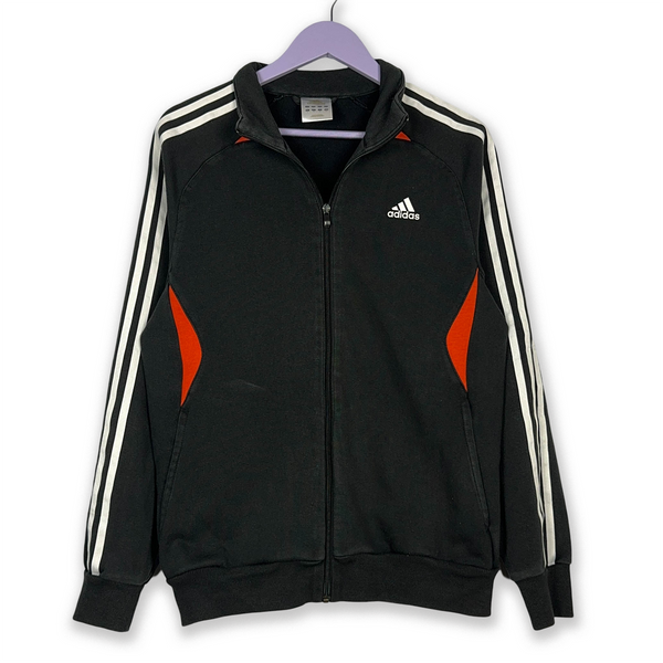 Felpa Adidas Vintage anni 2000 nera  con zip - Taglia S uomo