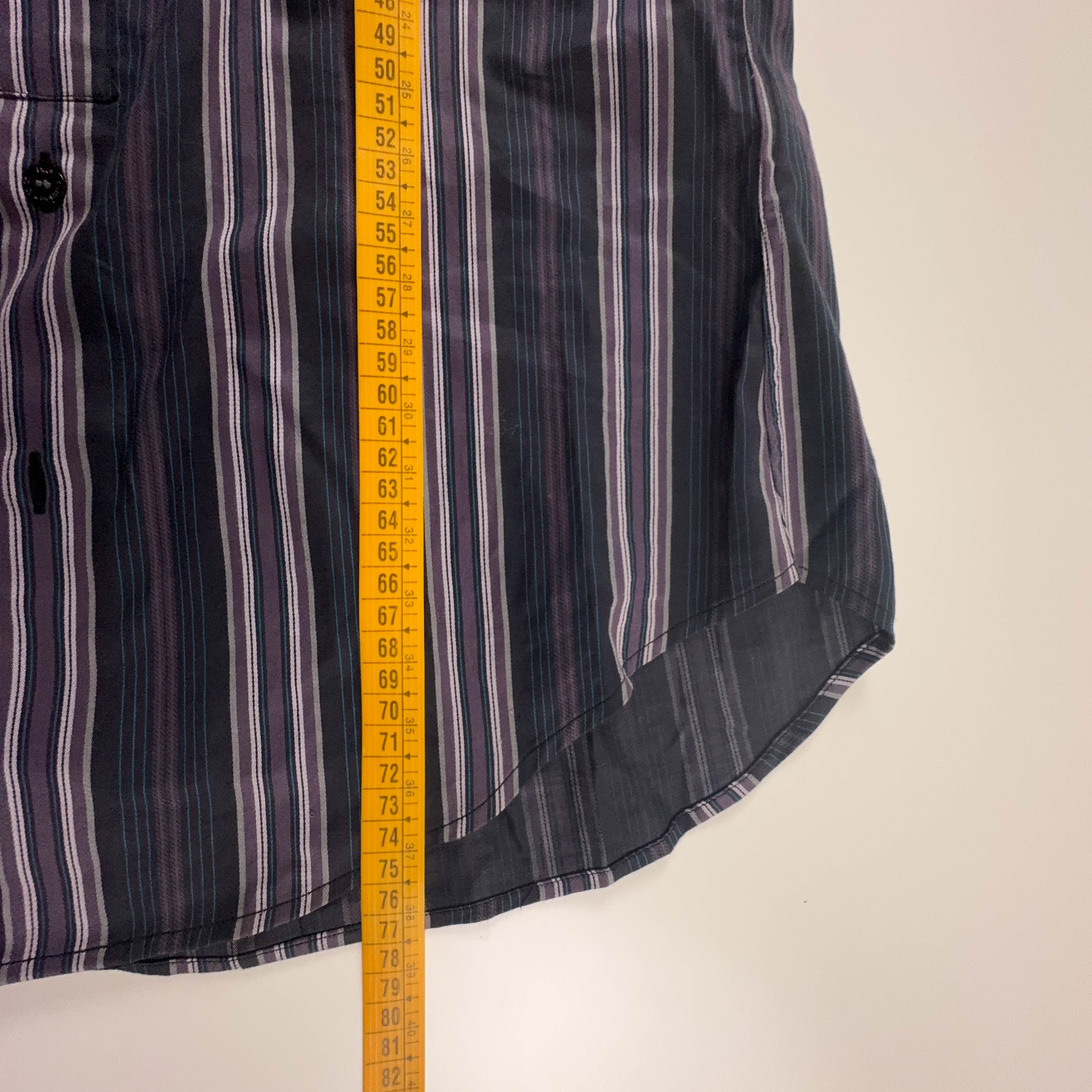 Camicia Dolce & Gabbana viola a righe 97% cotone - Taglia 48 uomo