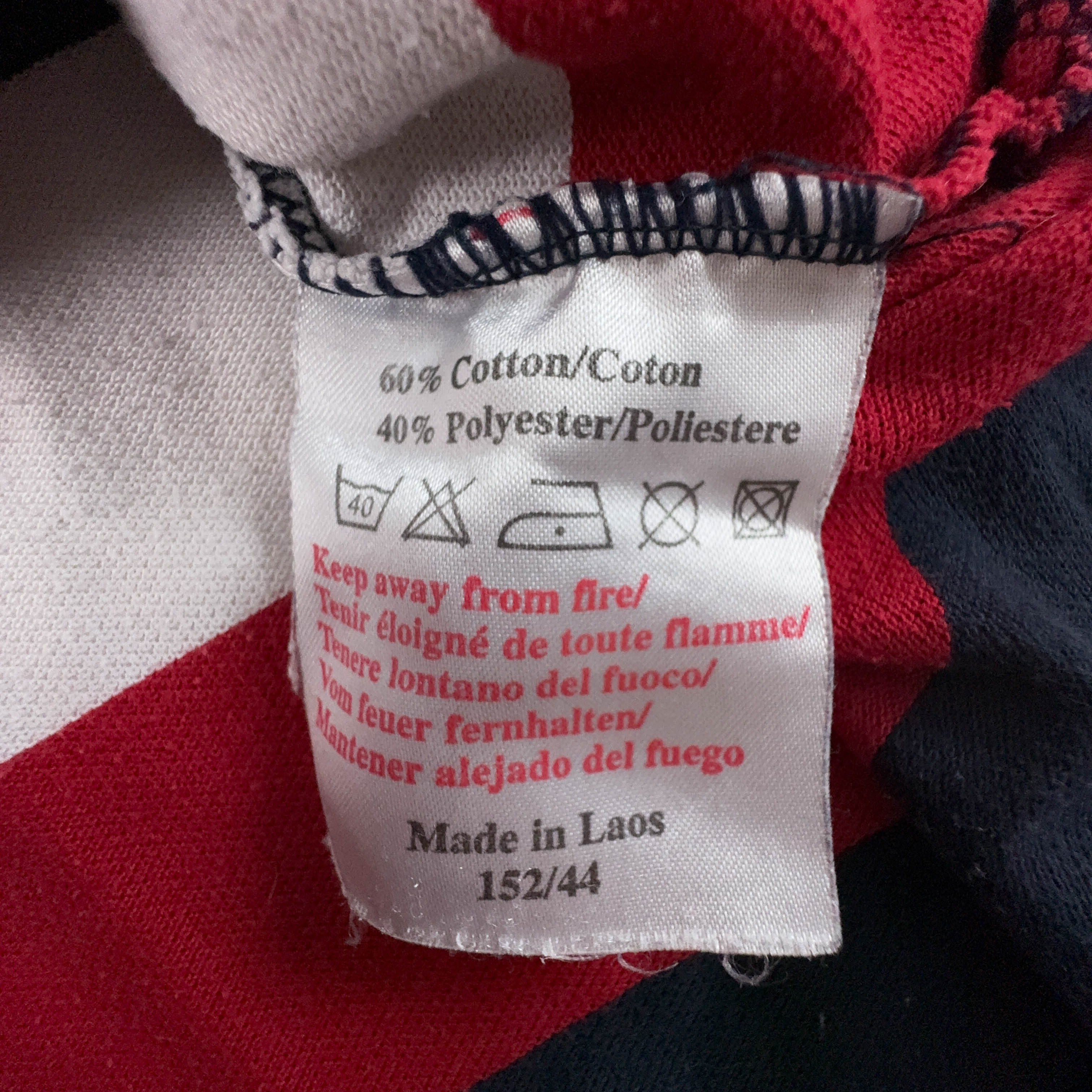 Umbro Vintage England Blue and Red Striped Cotton Polo Shirt - Men's Size XL