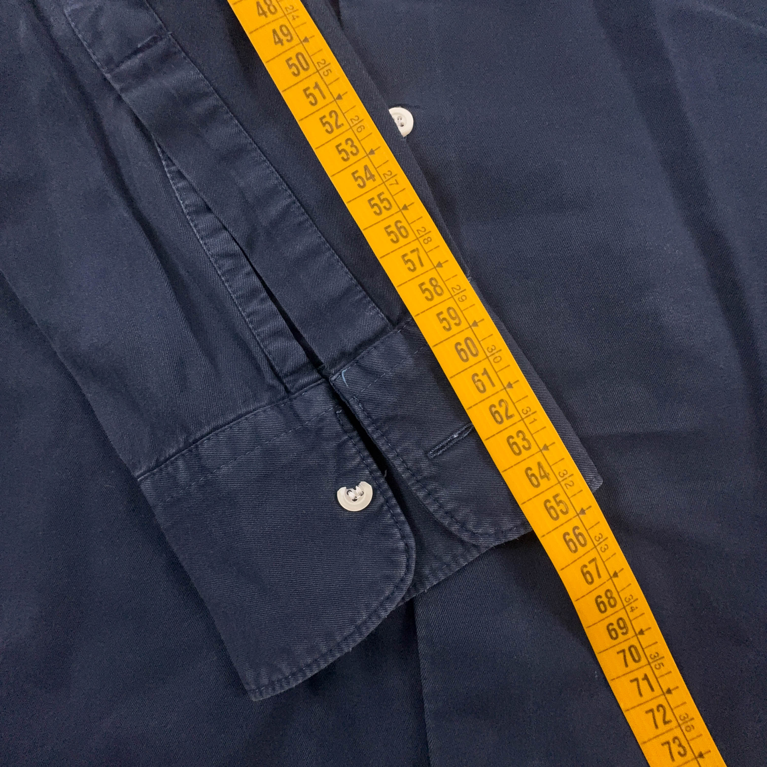 Camicia Aspesi blu scura a tinta unita in cotone - Taglia L 48 uomo