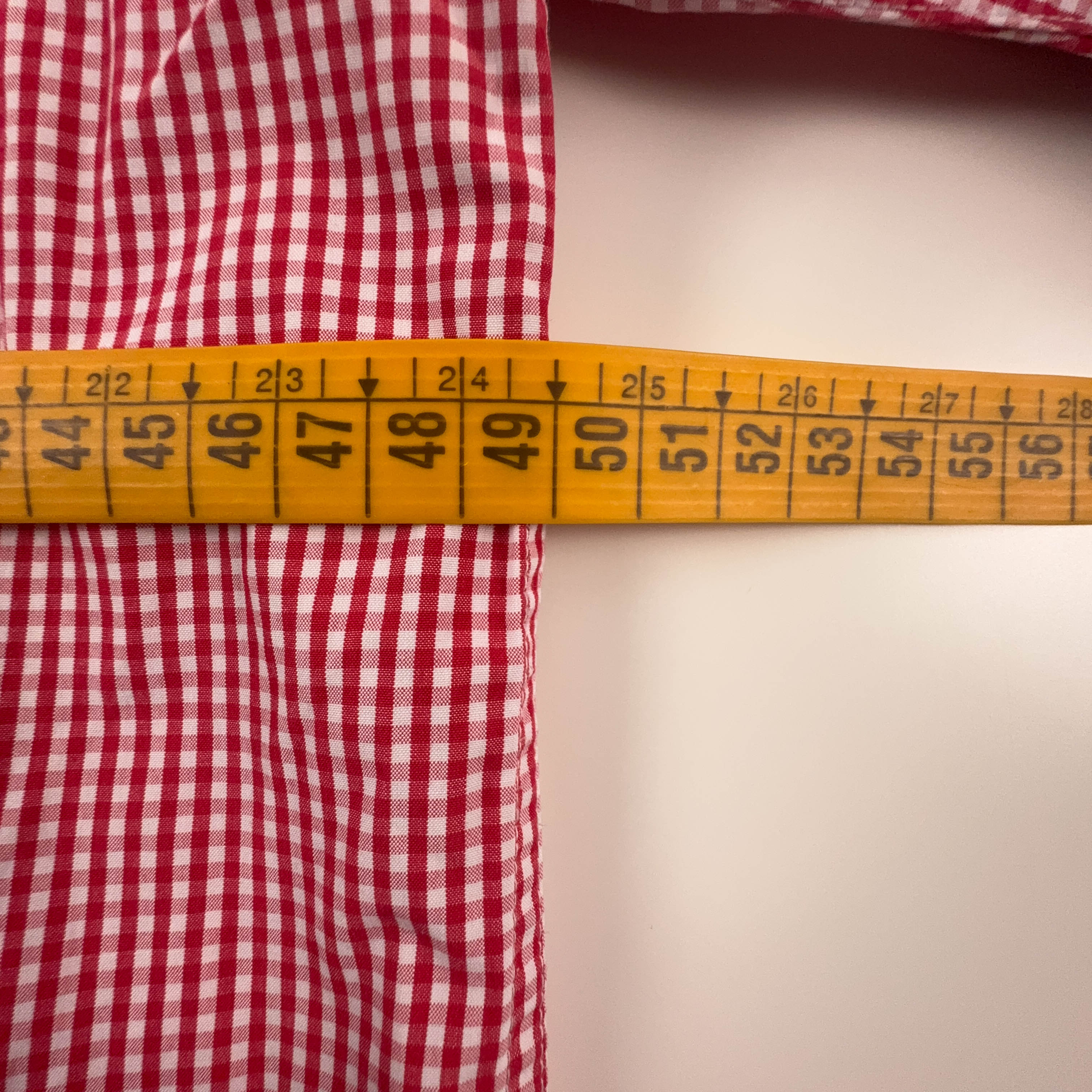 Camicia Fred Perry rossa e bianca a quadri in cotone logo ricamato - Taglia L uomo