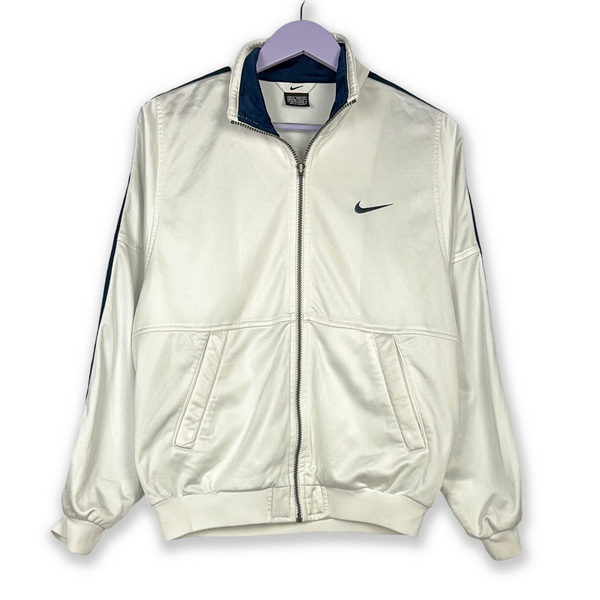 Felpa Nike Vintage anni 2000 bianca con zip - Taglia XS