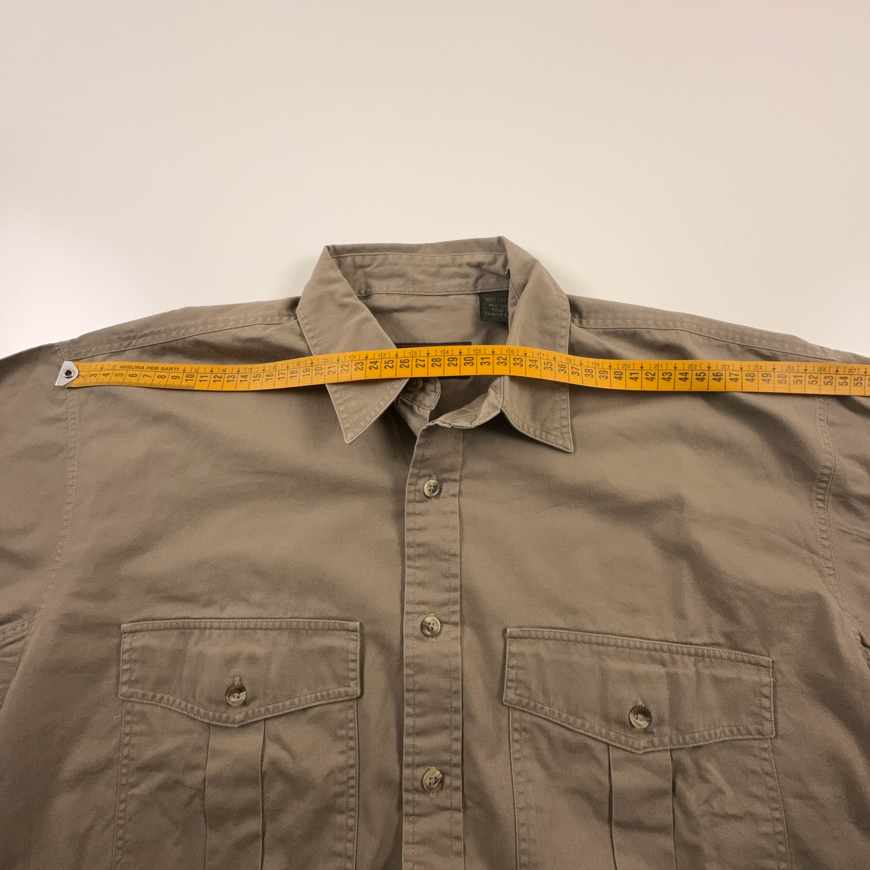 Camicia Timberland Vintage marrone a tinta unita in cotone - Taglia M uomo