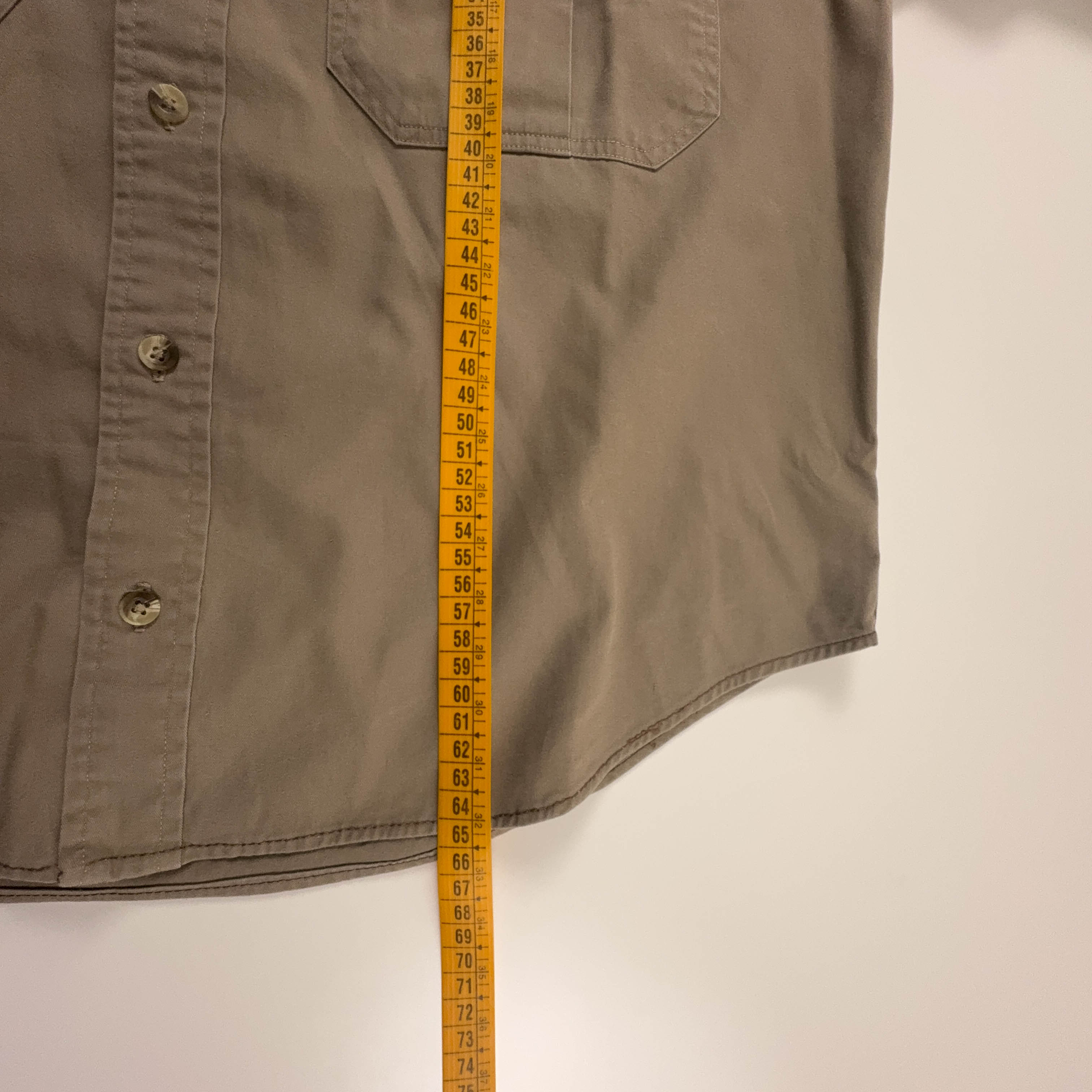 Camicia Timberland Vintage marrone a tinta unita in cotone - Taglia M uomo