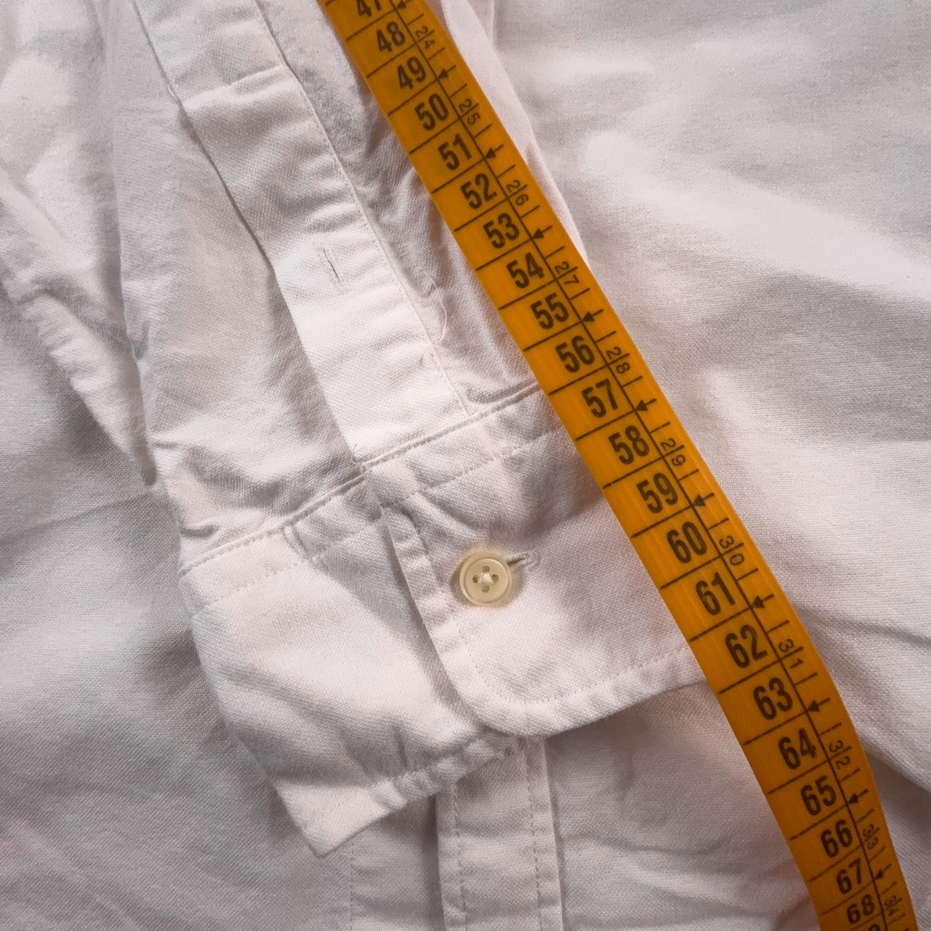 Camicia Ralph Lauren bianca a tinta unita in cotone logo ricamato - Taglia S/M uomo