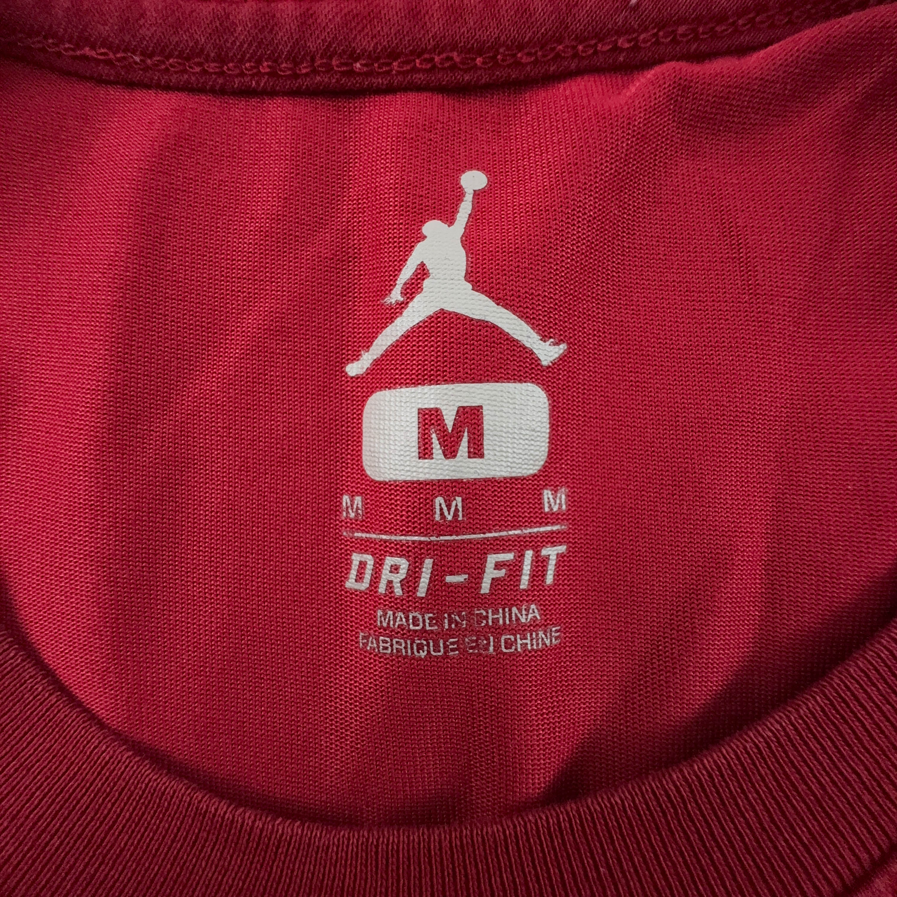 Jordan Red Crew Neck Dri-Fit T-Shirt - Men's Size M