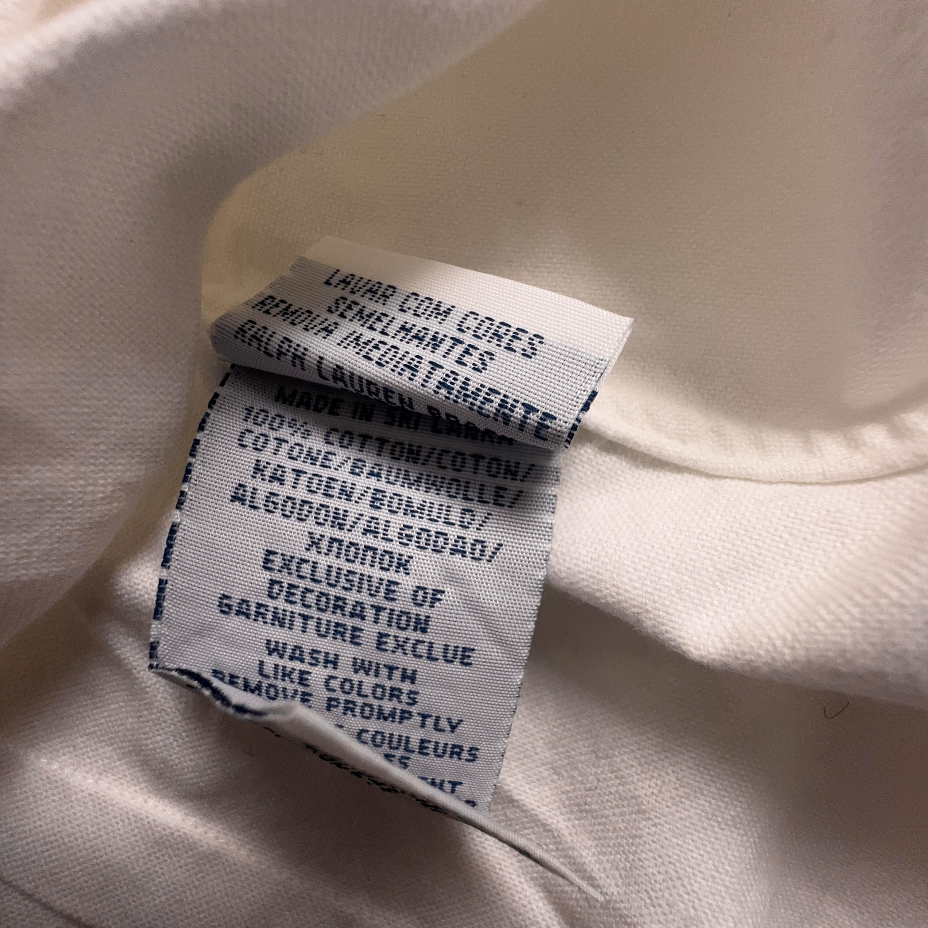 Camicia Ralph Lauren bianca a tinta unita in cotone logo ricamato - Taglia S/M uomo