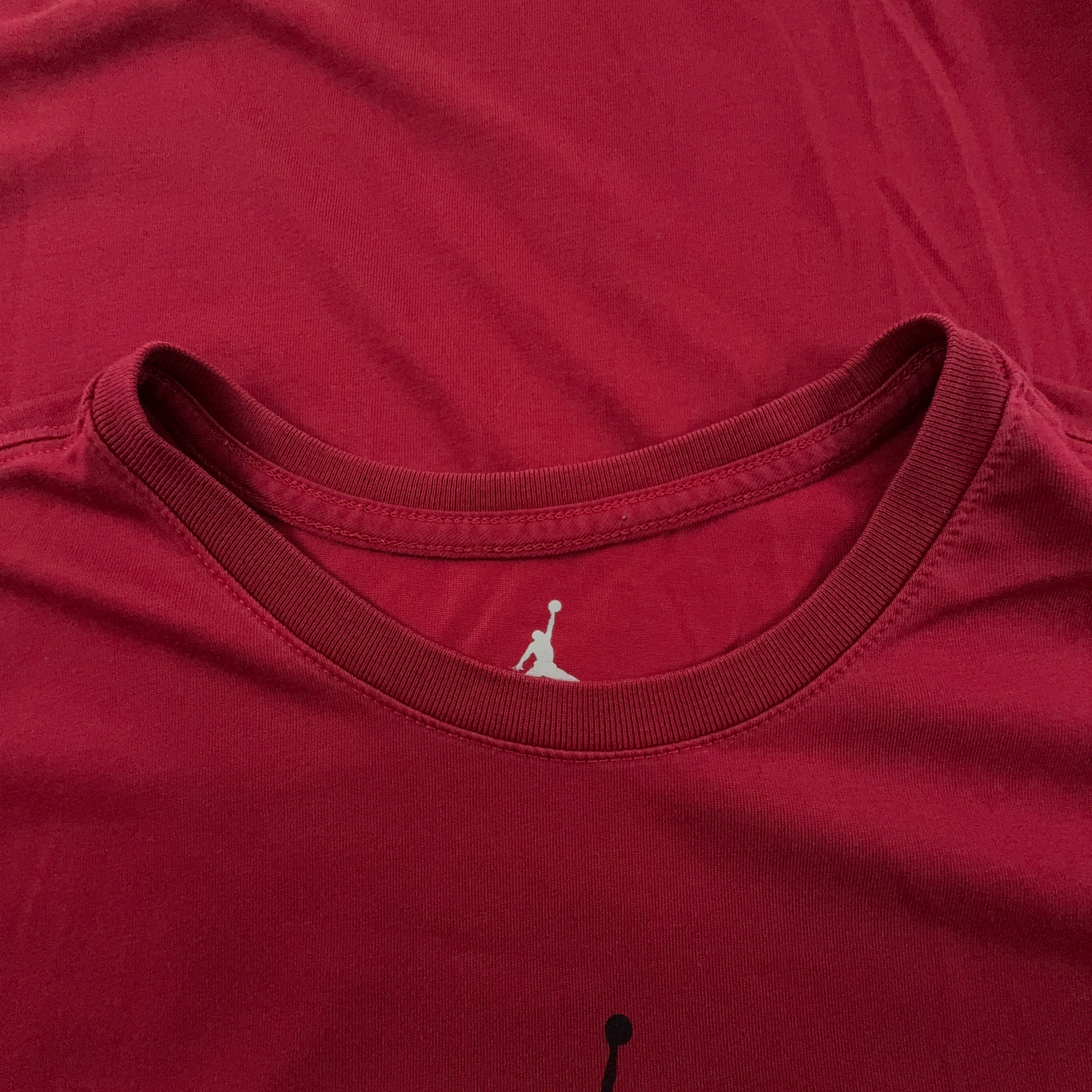 Jordan Red Crew Neck Dri-Fit T-Shirt - Men's Size M