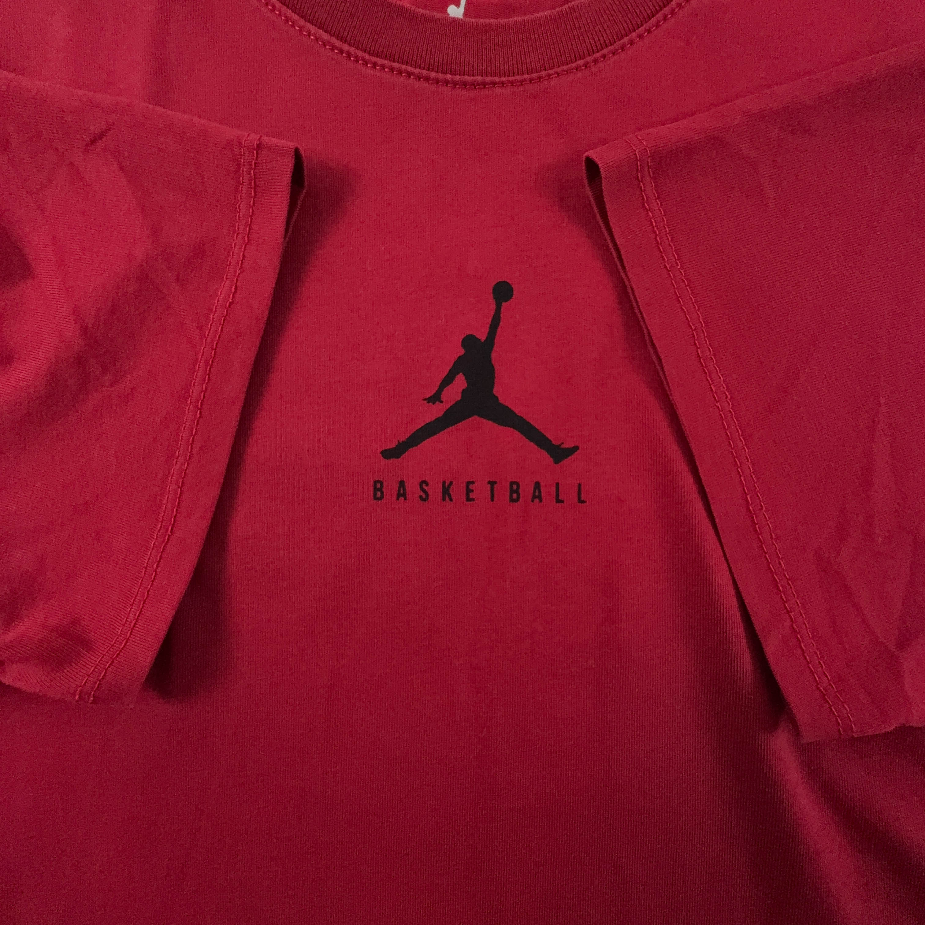 Jordan Red Crew Neck Dri-Fit T-Shirt - Men's Size M
