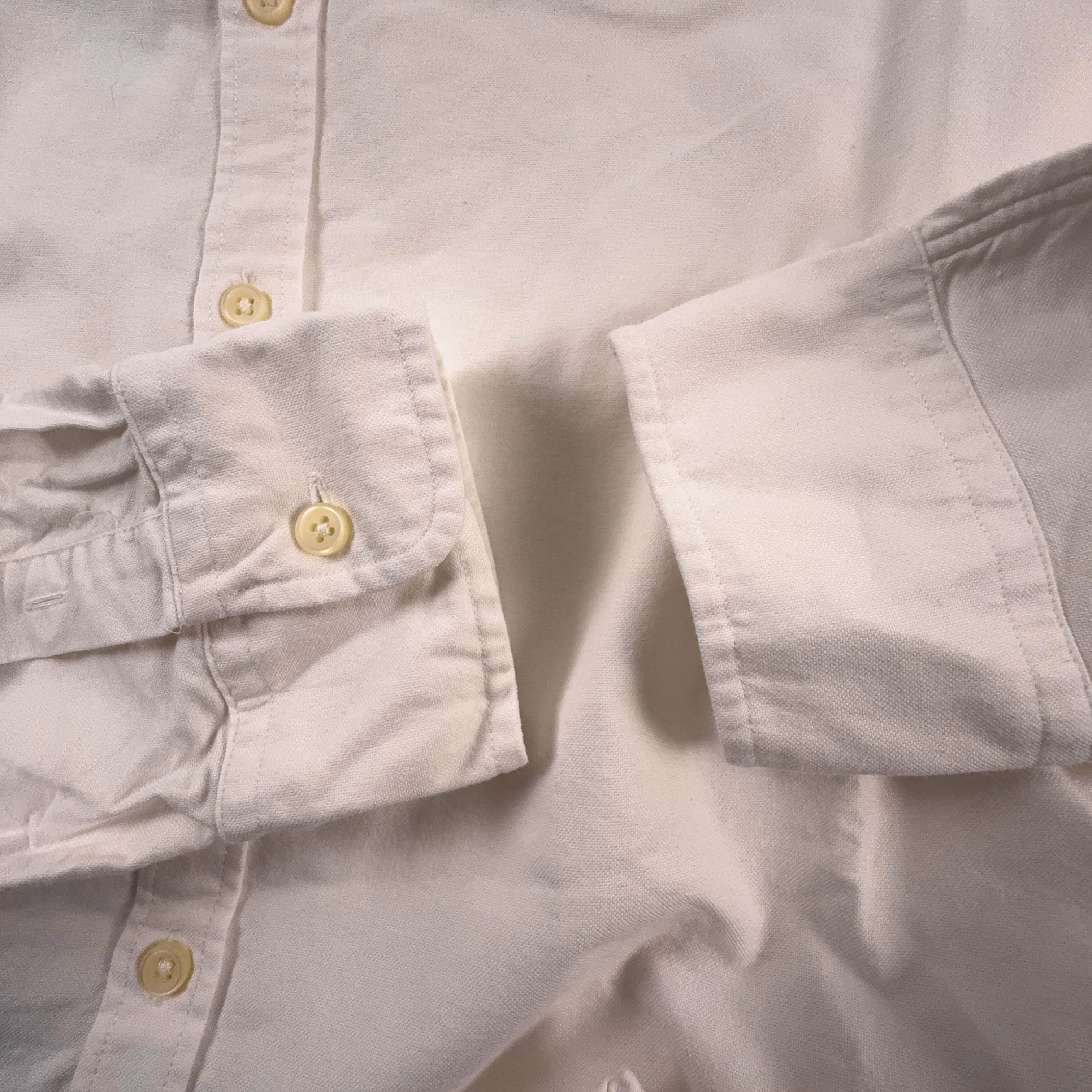 Camicia Ralph Lauren bianca a tinta unita in cotone logo ricamato - Taglia S/M uomo