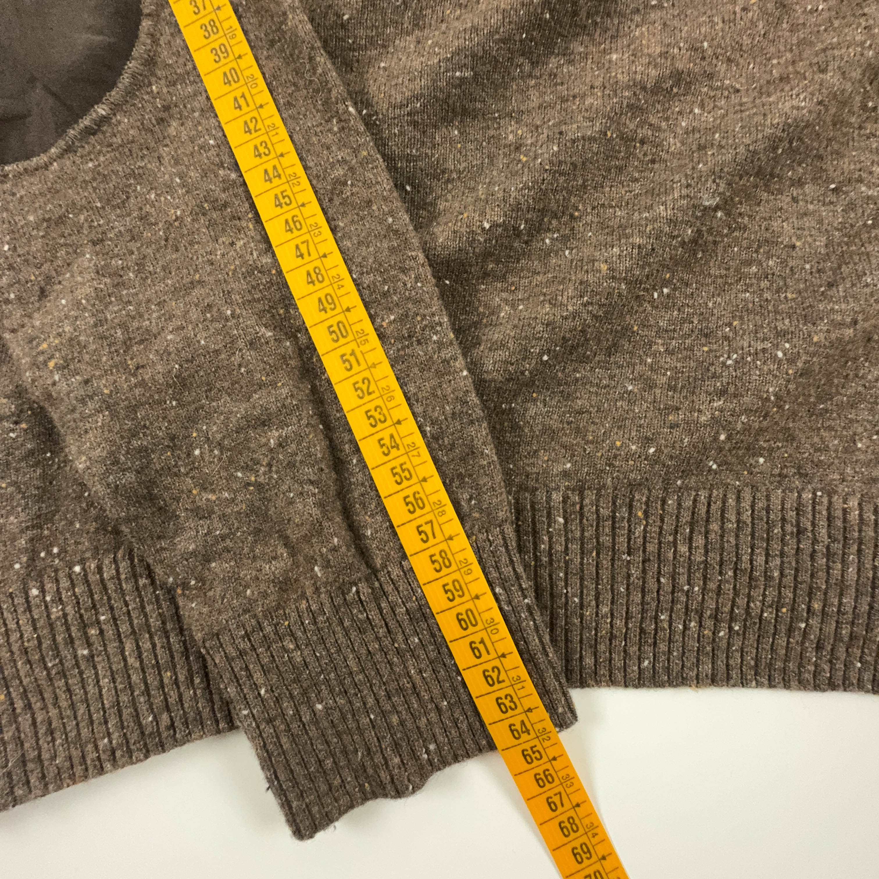 Tommy Hilfiger Brown 80% Lambswool V-Neck Sweater - Size XXL Men