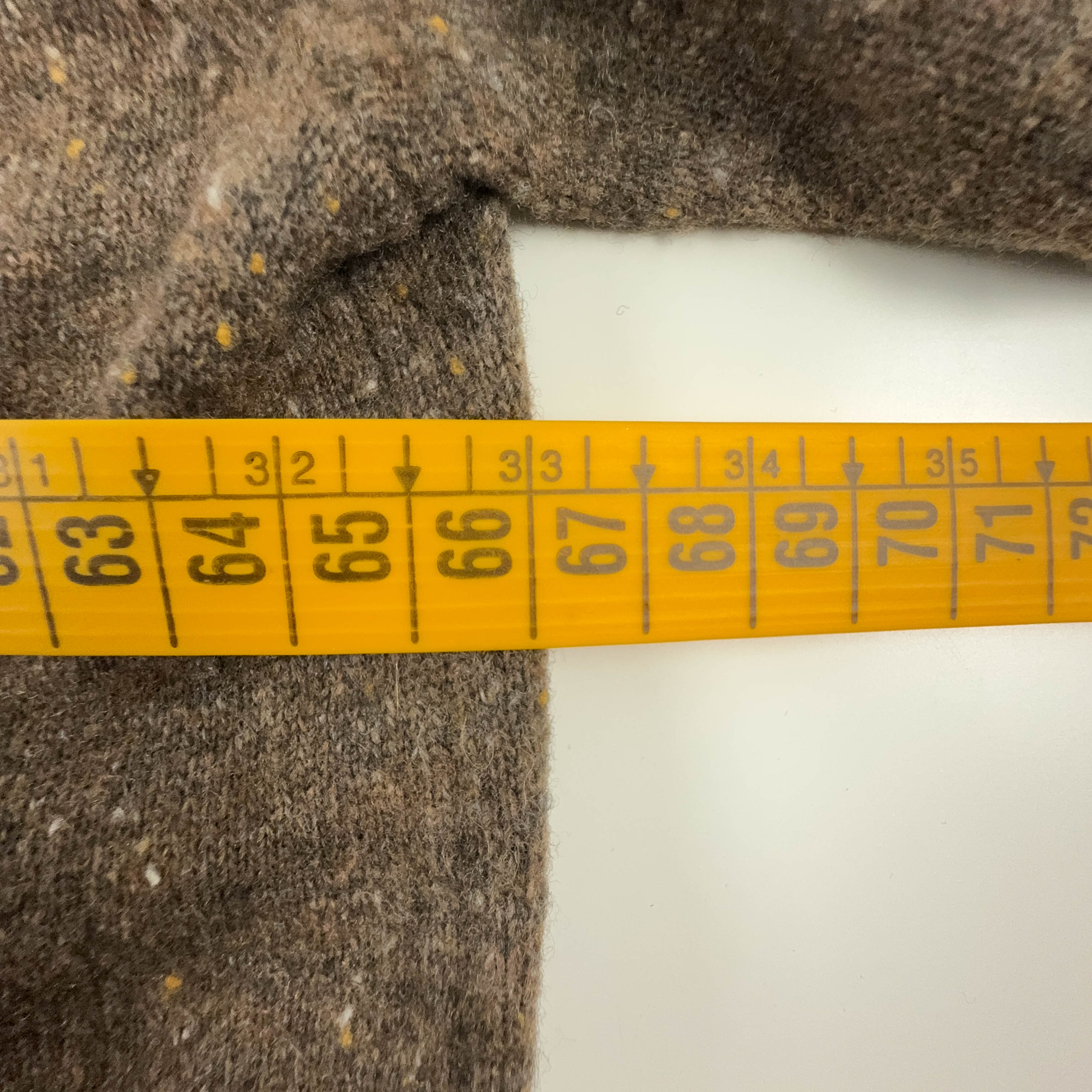 Tommy Hilfiger Brown 80% Lambswool V-Neck Sweater - Size XXL Men