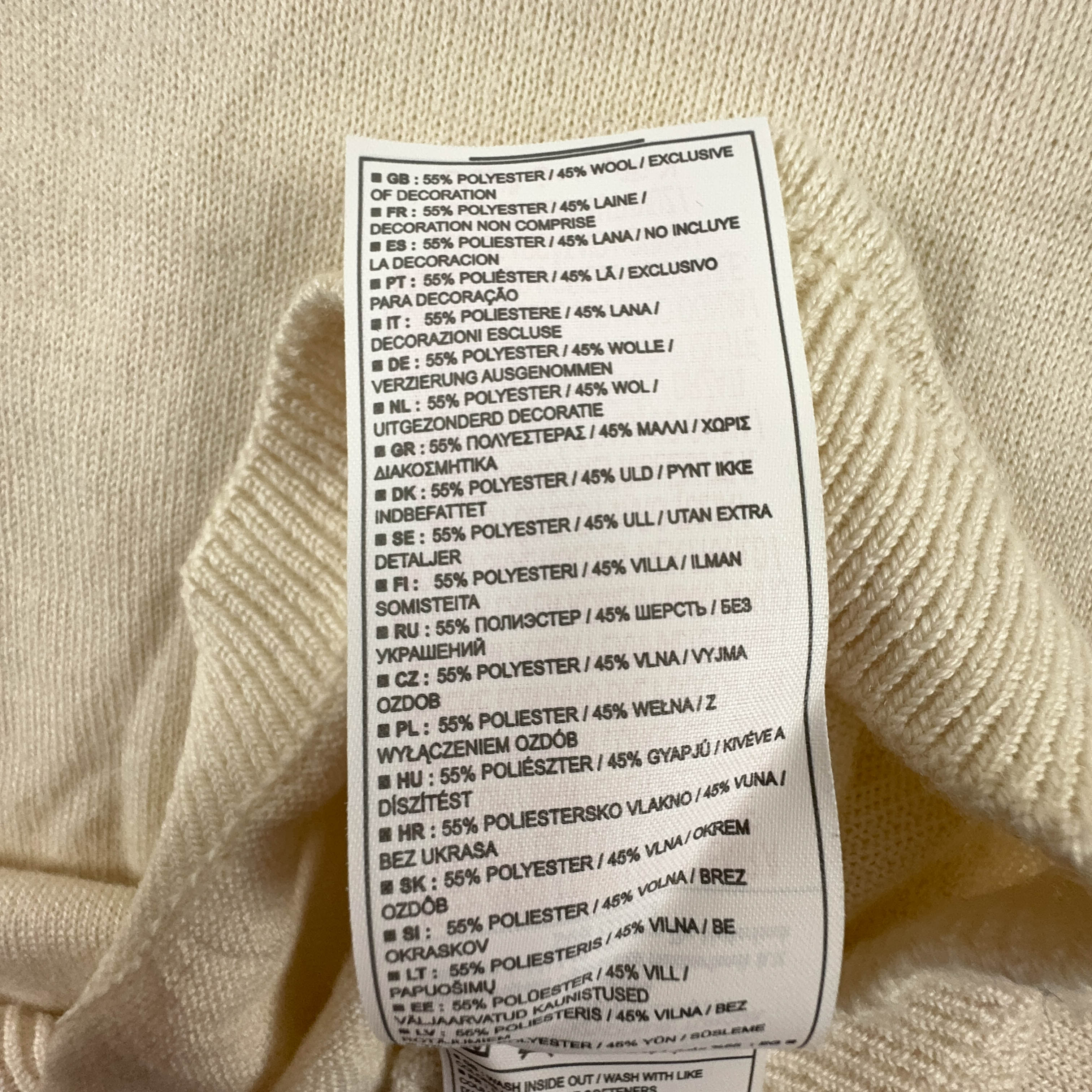 Nike Golf Vintage Lightweight V-Neck Sweater in Cream - Men's Size XL