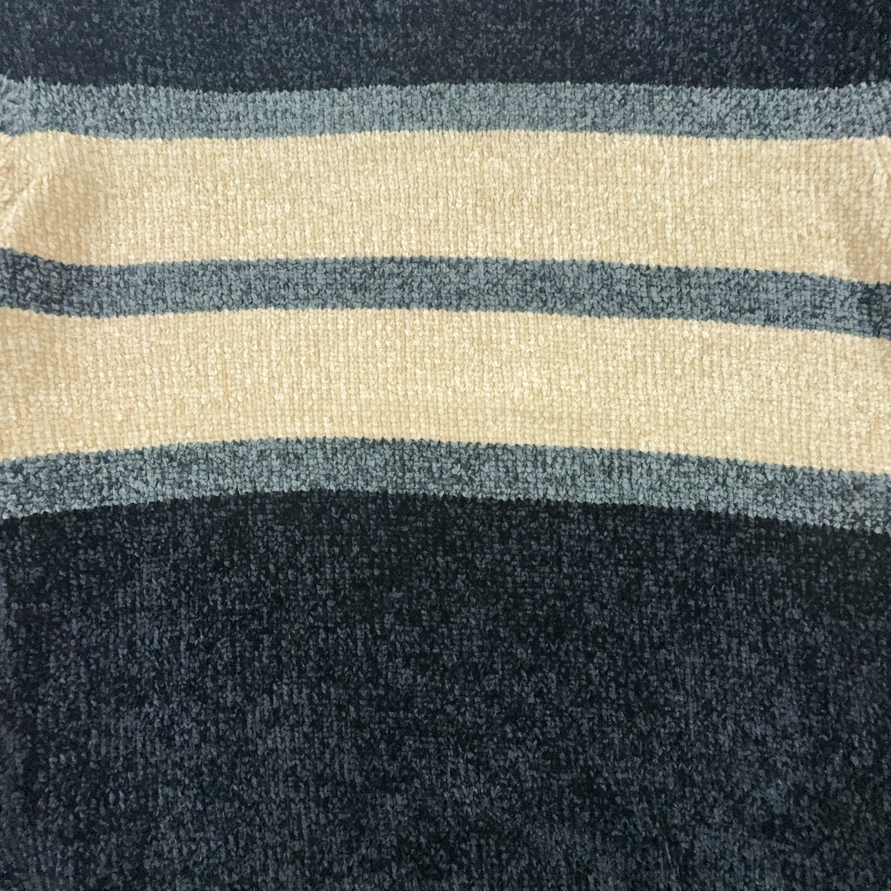 Emporio Armani Dark Blue & Beige Crew Neck Sweater - Size L/XL Men