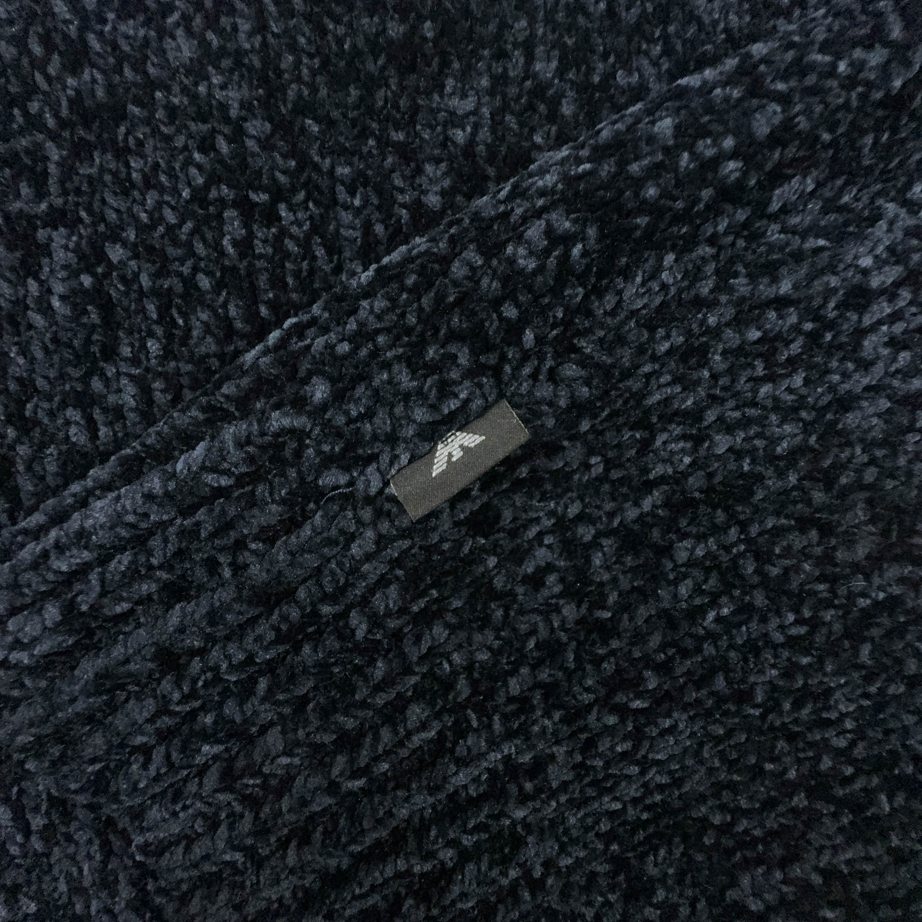 Emporio Armani Dark Blue & Beige Crew Neck Sweater - Size L/XL Men