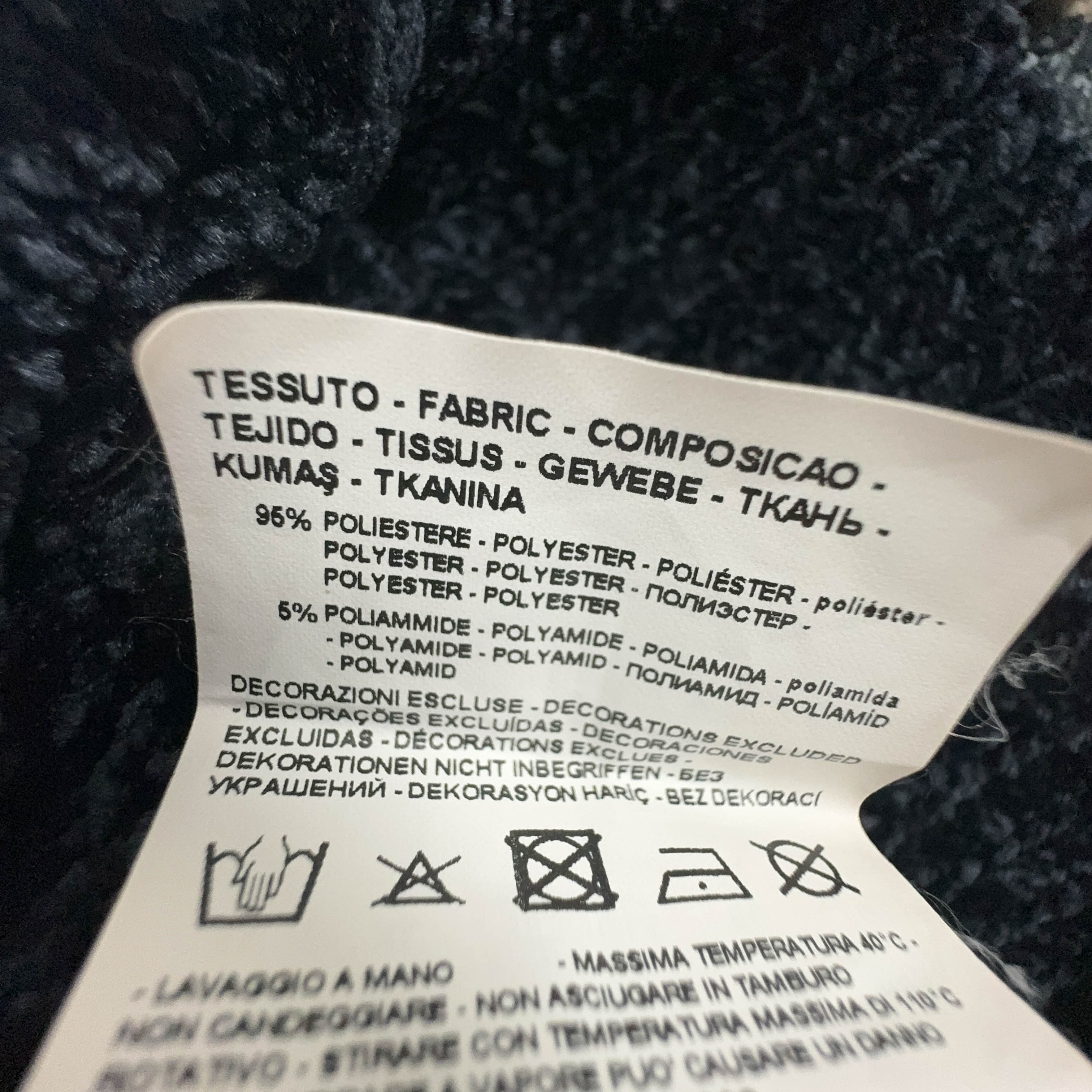 Emporio Armani Dark Blue & Beige Crew Neck Sweater - Size L/XL Men