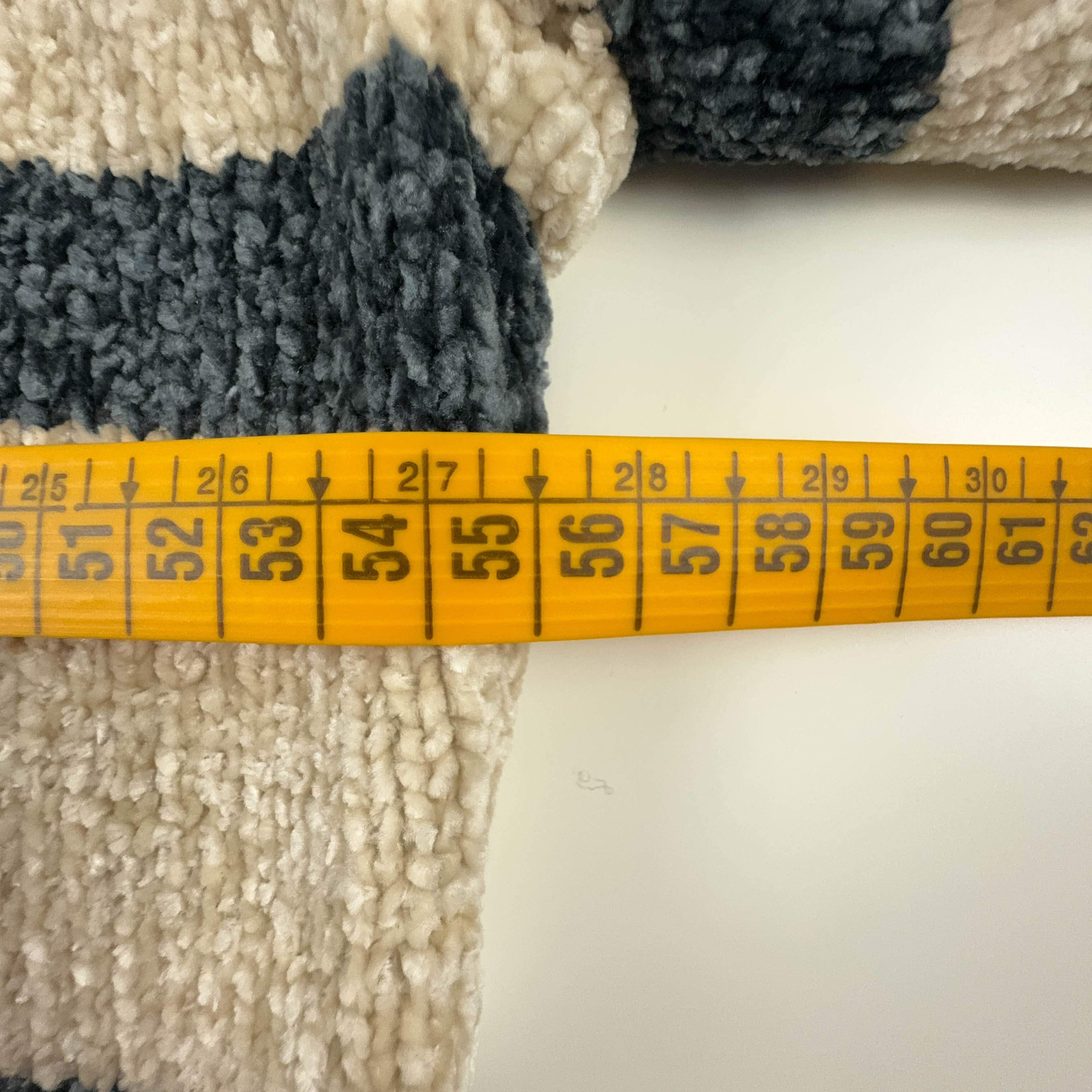 Emporio Armani Dark Blue & Beige Crew Neck Sweater - Size L/XL Men