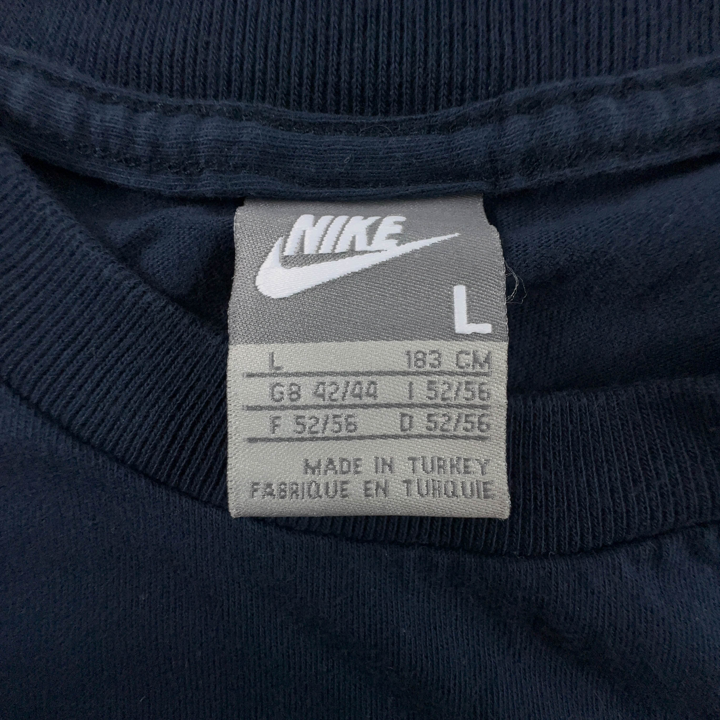 Nike Vintage Dark Blue T-Shirt with 00s Print - Men's Size Large