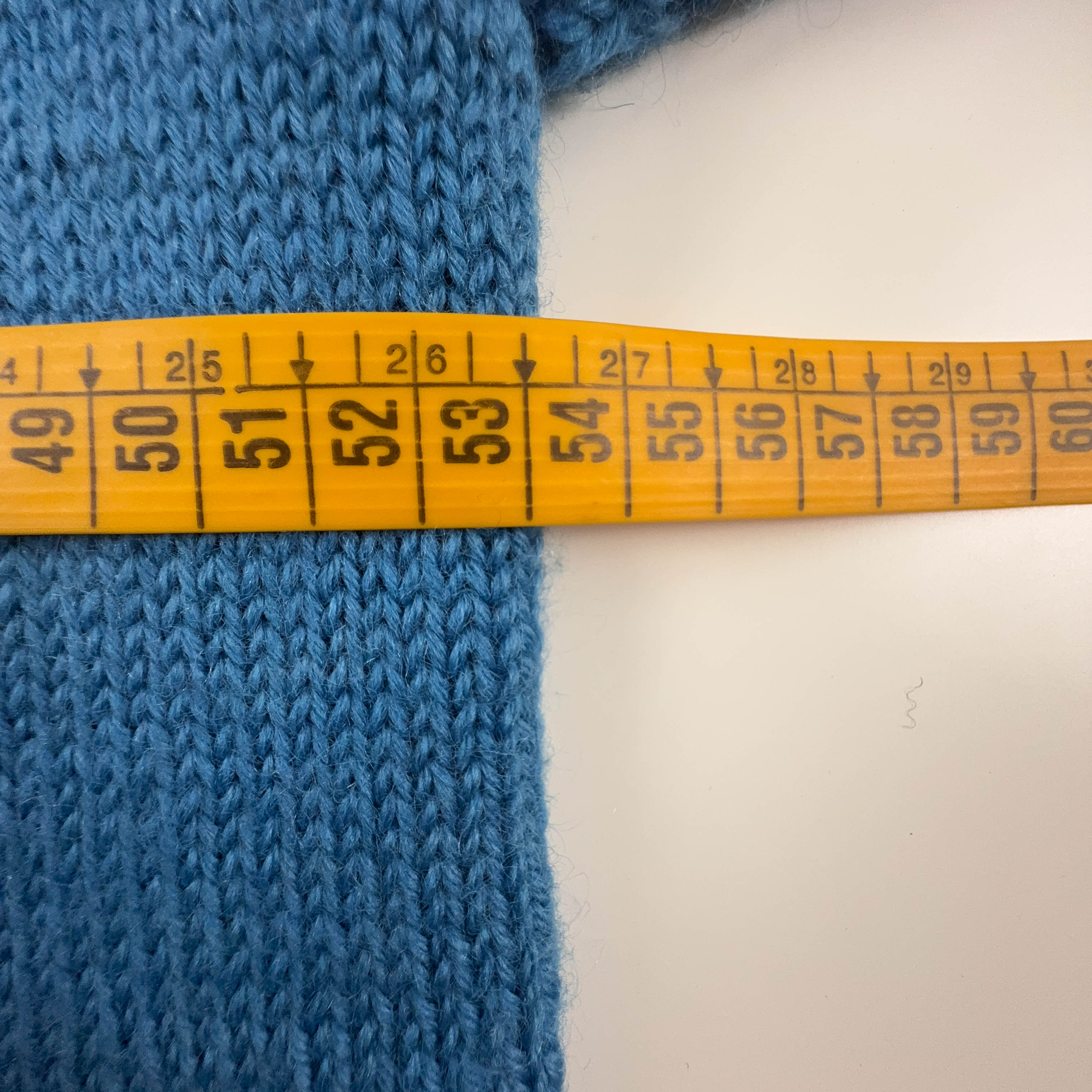 Maglione Vintage azzurro e bianco geometrico anni 80 90 - Taglia M uomo