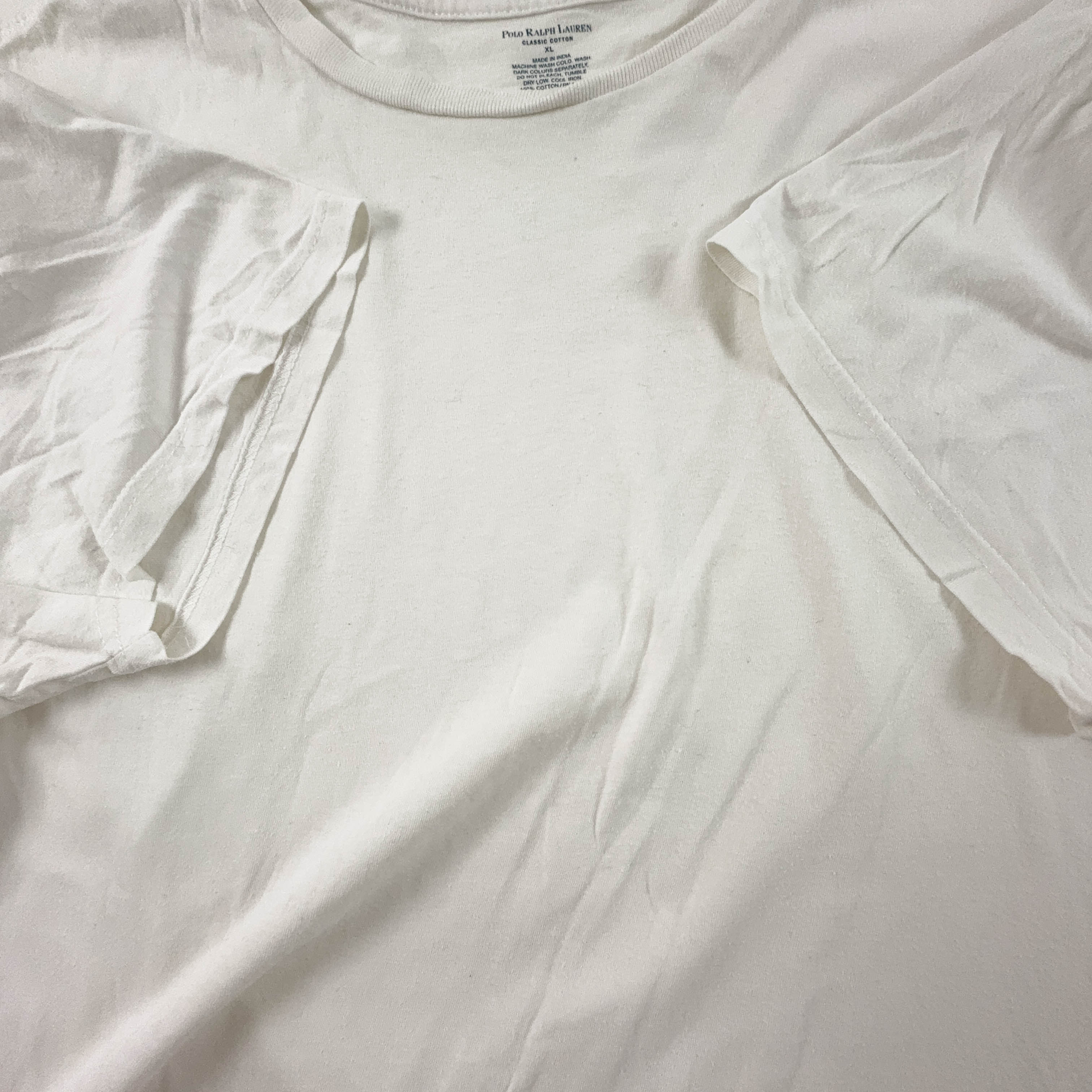 Ralph Lauren White Cotton Crew Neck T-Shirt - Size XL/XXL Men's