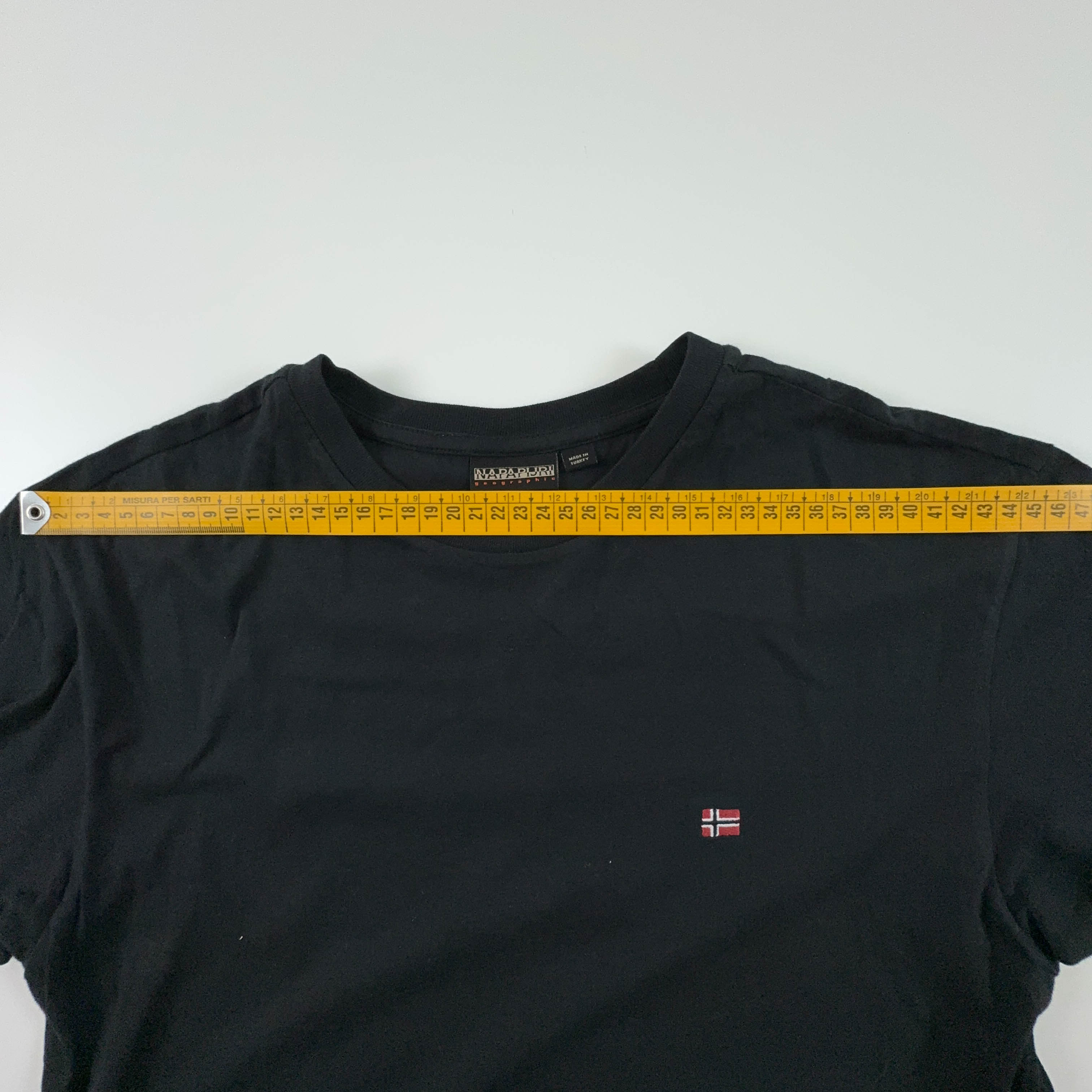 Napapijri Black Crew Neck Cotton T-Shirt - Men's Size S