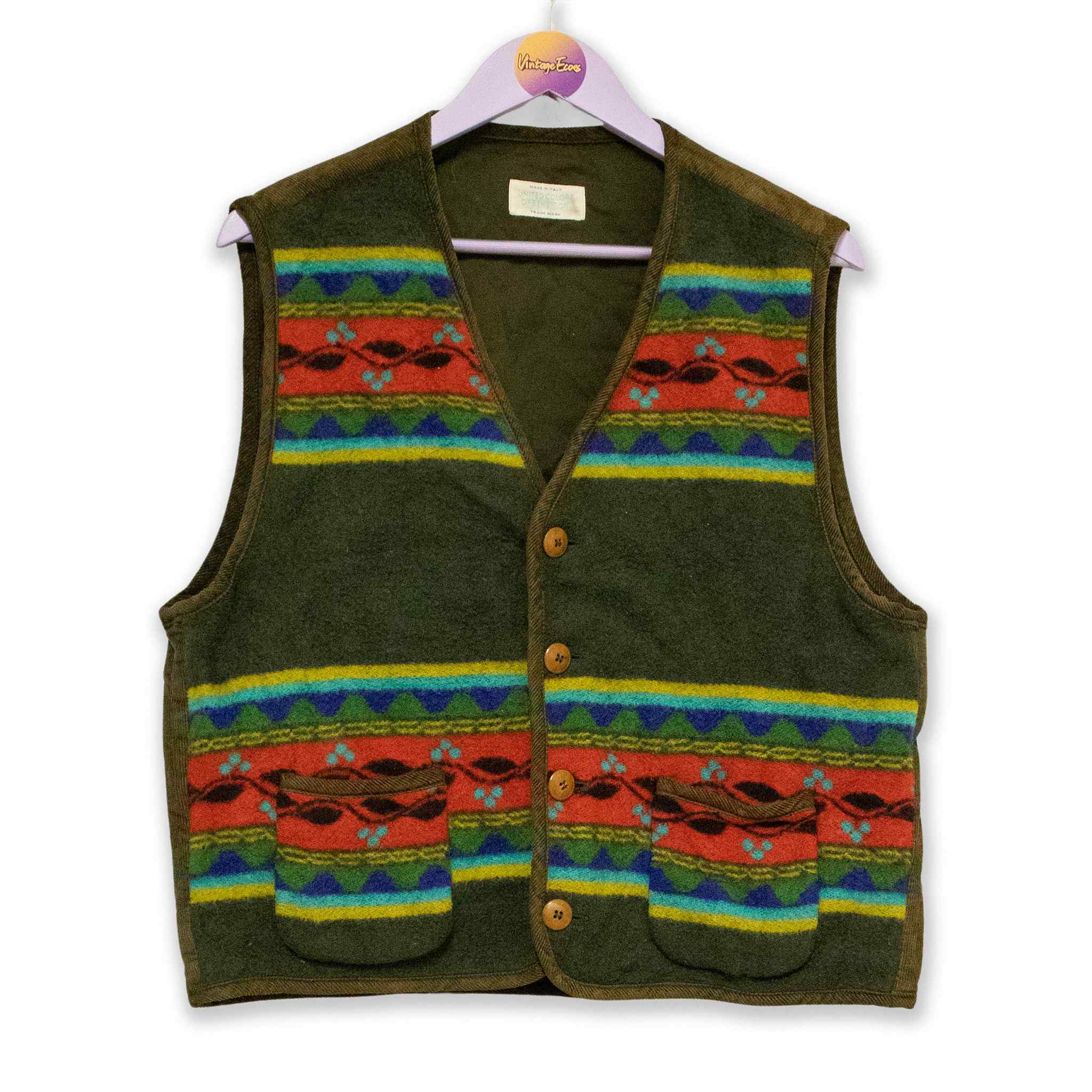 Gilet Benetton Vintage 100% lana - Taglia M