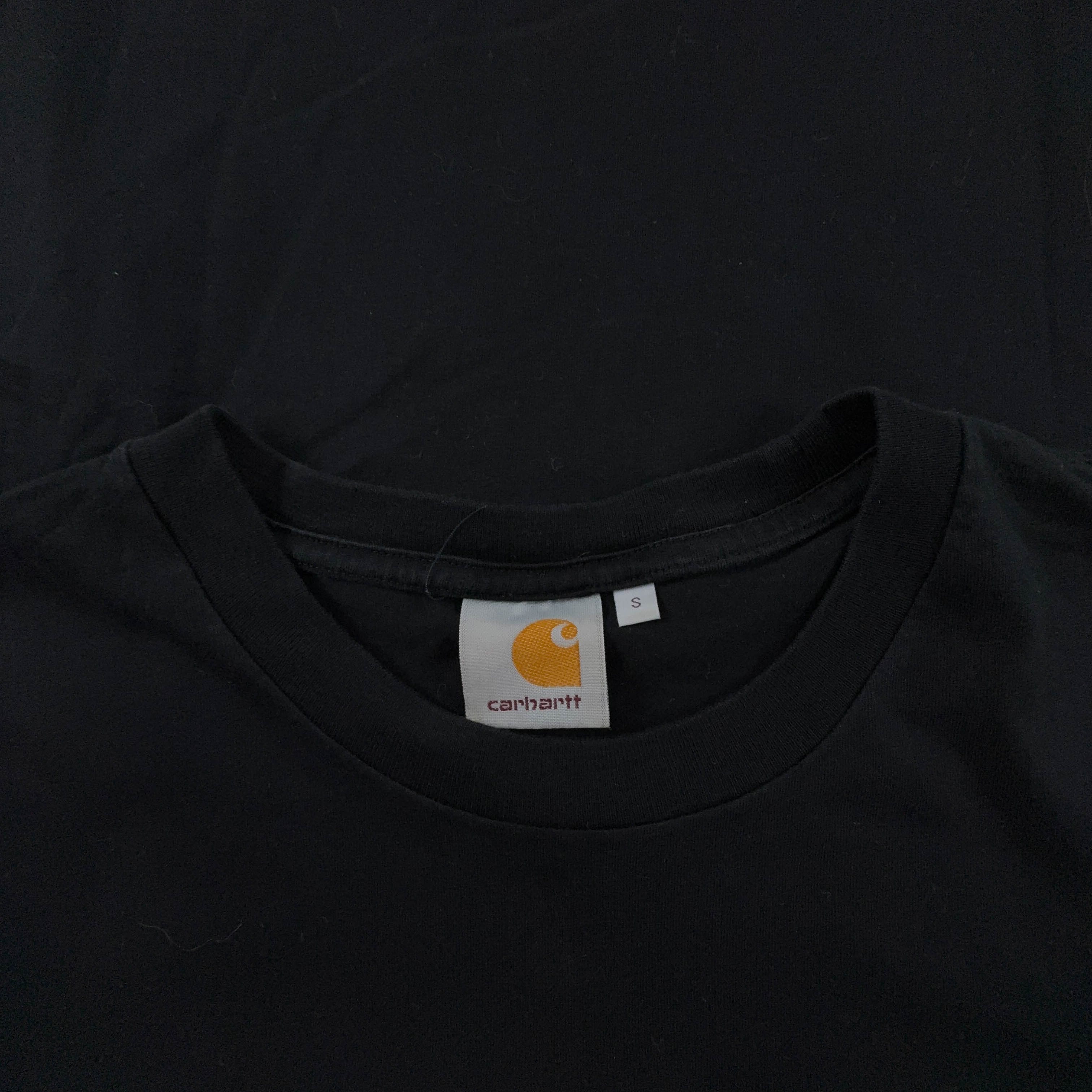 Carhartt Black Crew Neck Cotton T-Shirt - Men's Size S/M