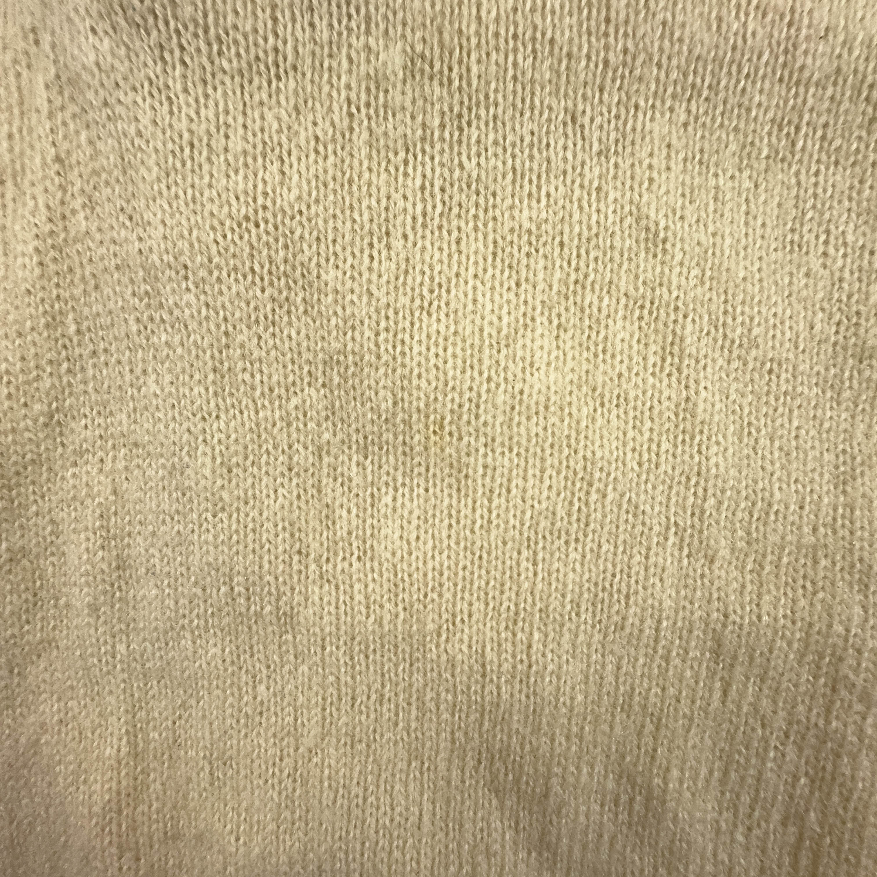 Sergio Tacchini Vintage 100% Wool Cream Button Up Sweater - Size L Men