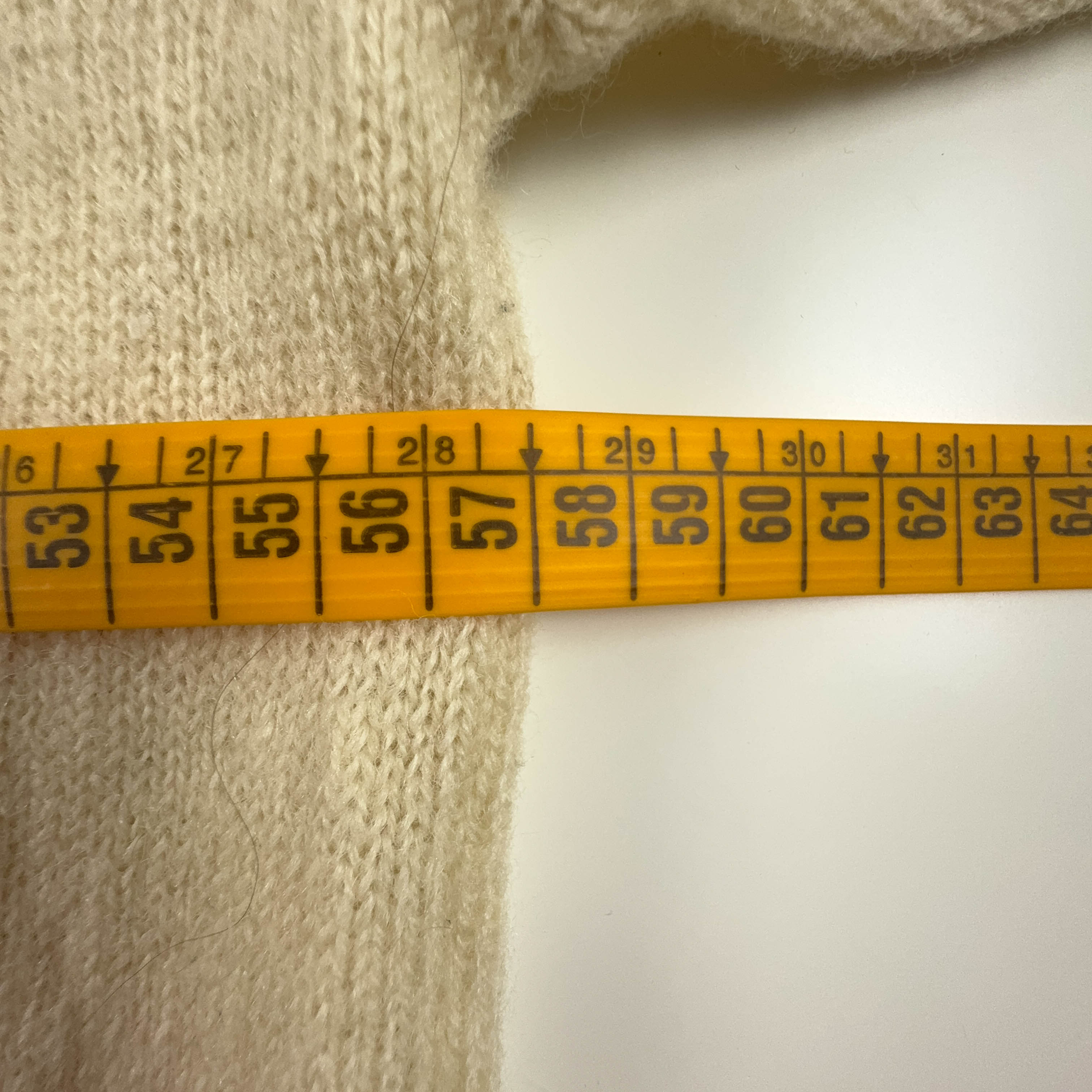 Sergio Tacchini Vintage 100% Wool Cream Button Up Sweater - Size L Men