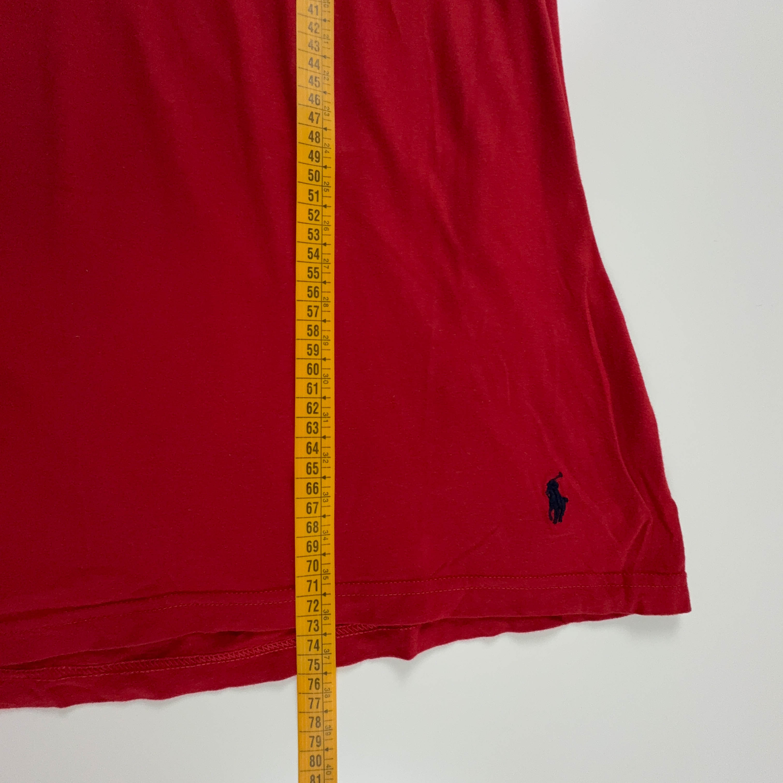 Ralph Lauren Red Crew Neck Cotton T-Shirt - Men's Size L/XL