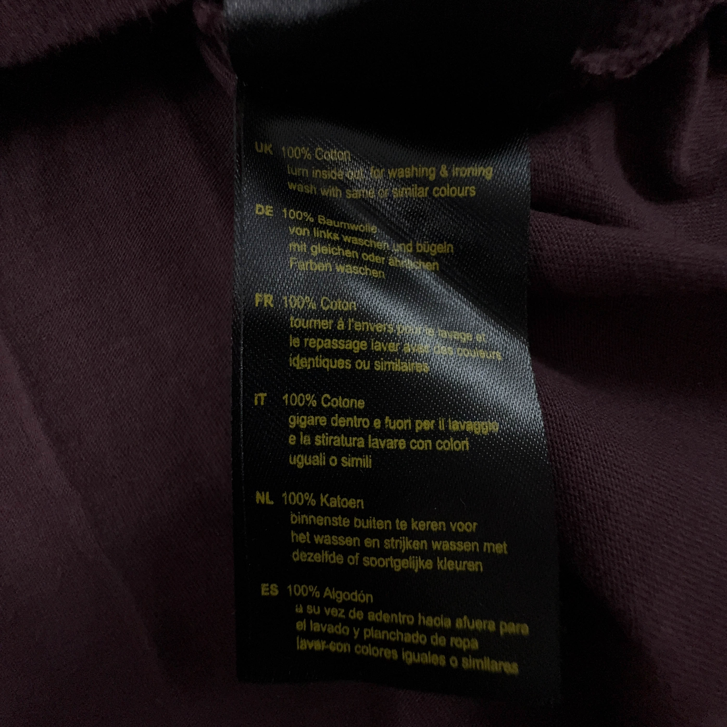 Alpha Industries Burgundy Crew Neck Printed T-Shirt - Men's Size S