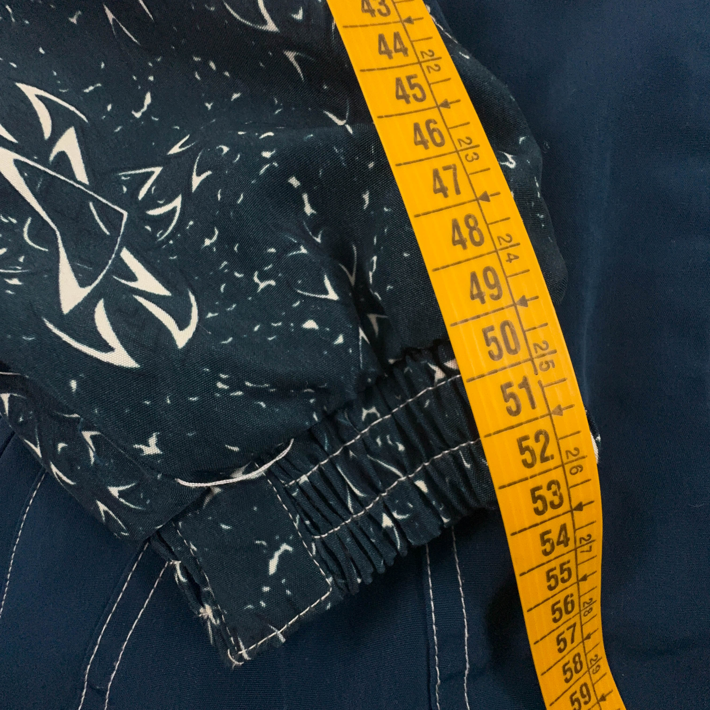 Giacca a vento Vintage verde e blu a fantasia con zip anni 80 90 - Taglia M uomo