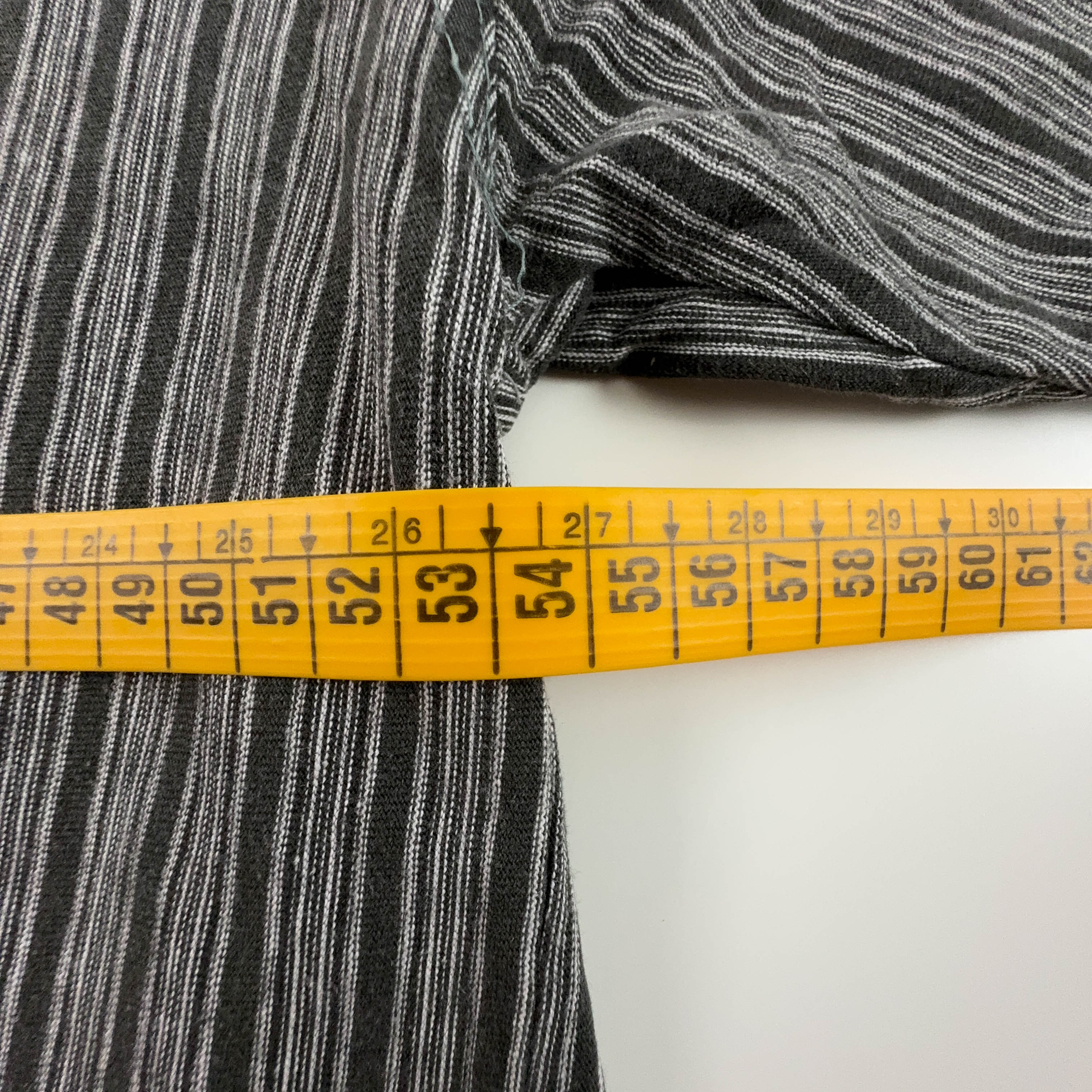 Levi's Vintage Grey Striped Cotton Crew Neck T-Shirt - Men's Size L/XL