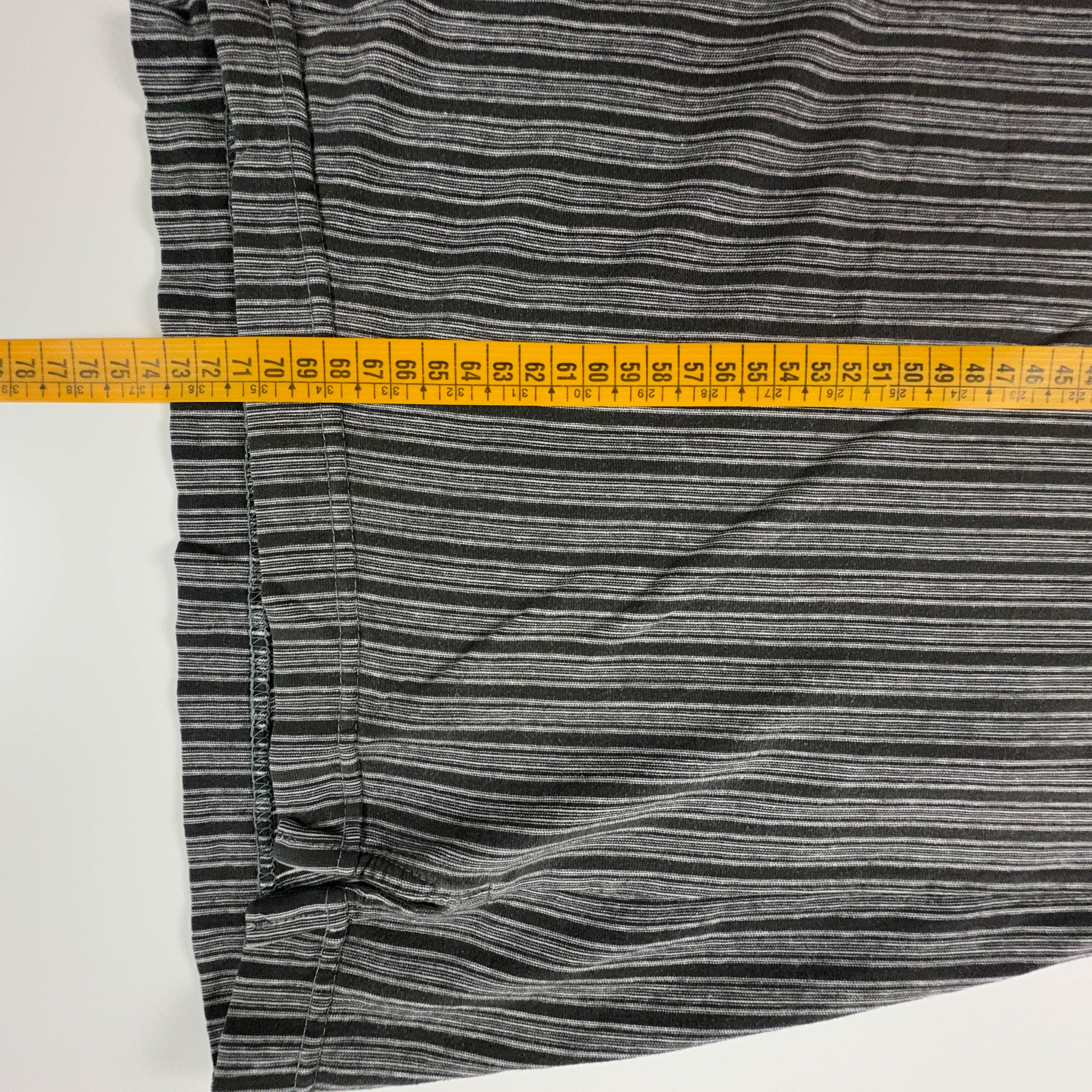 Levi's Vintage Grey Striped Cotton Crew Neck T-Shirt - Men's Size L/XL