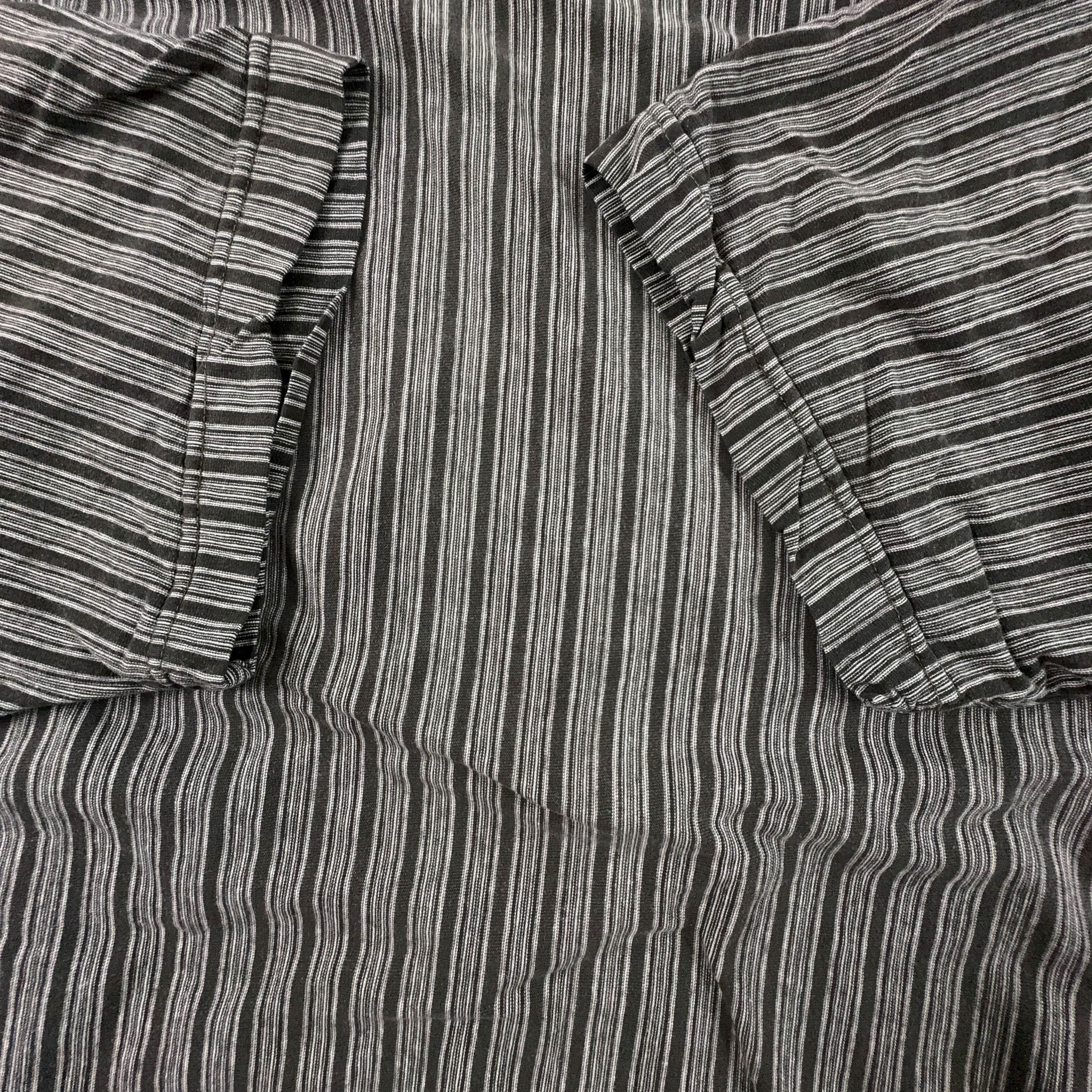 Levi's Vintage Grey Striped Cotton Crew Neck T-Shirt - Men's Size L/XL