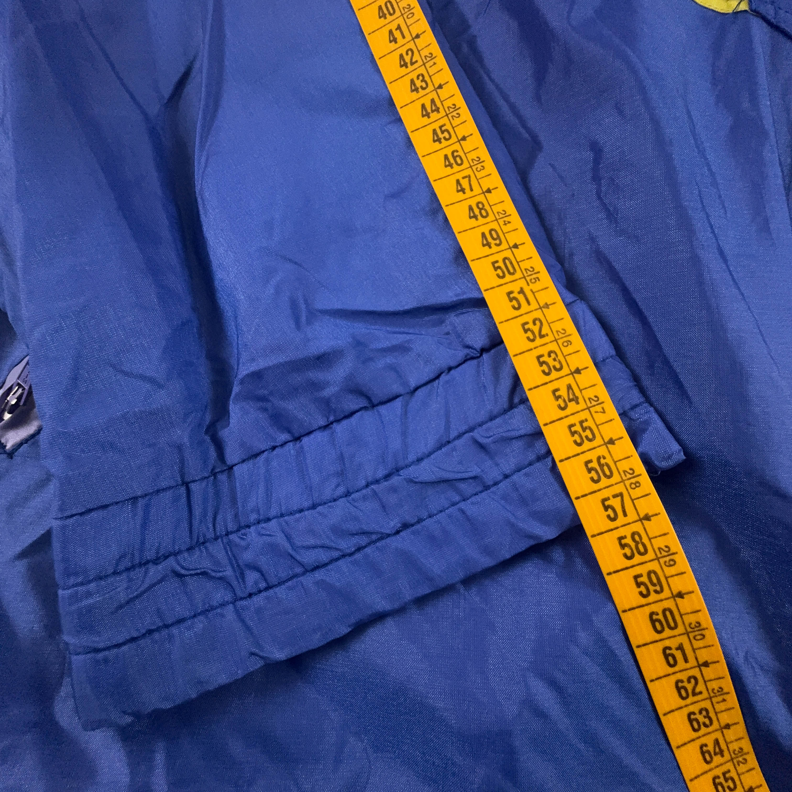 Giacca a vento Vintage impermeabile multicolore con zip anni 80 90 - Taglia M uomo