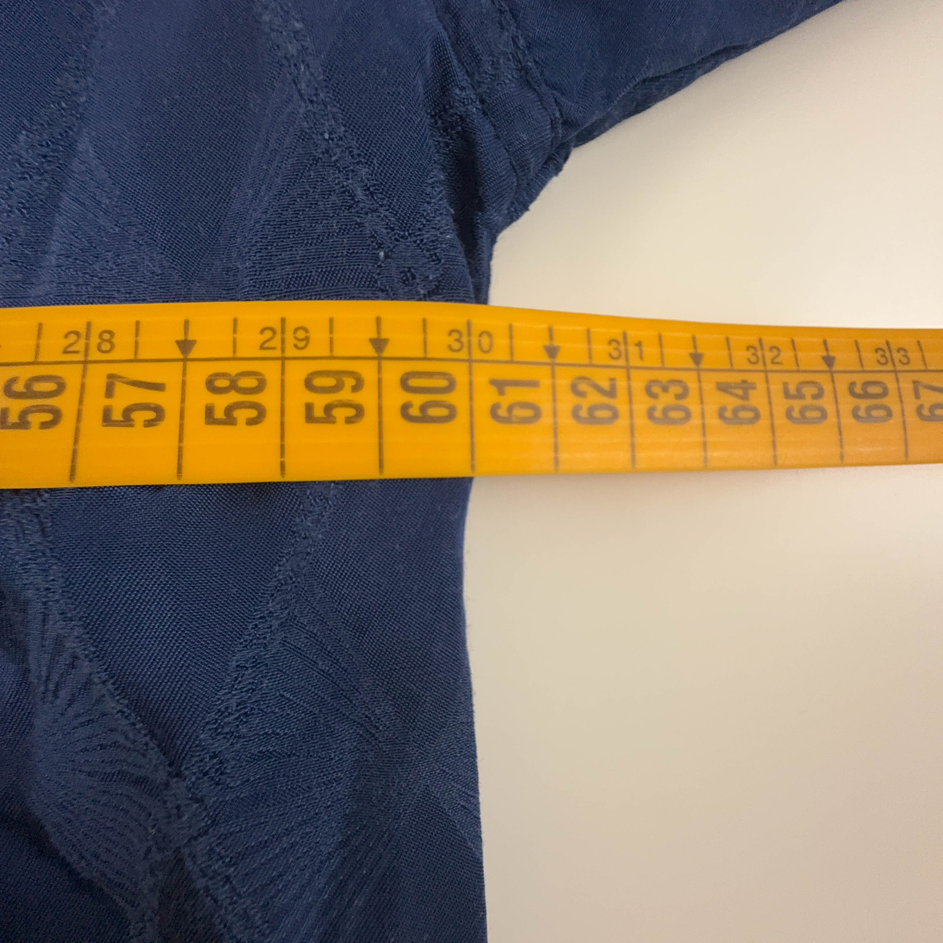 Giacca a vento Vintage blu e oro con ricami e zip anni 80 90 - Taglia 40 uomo