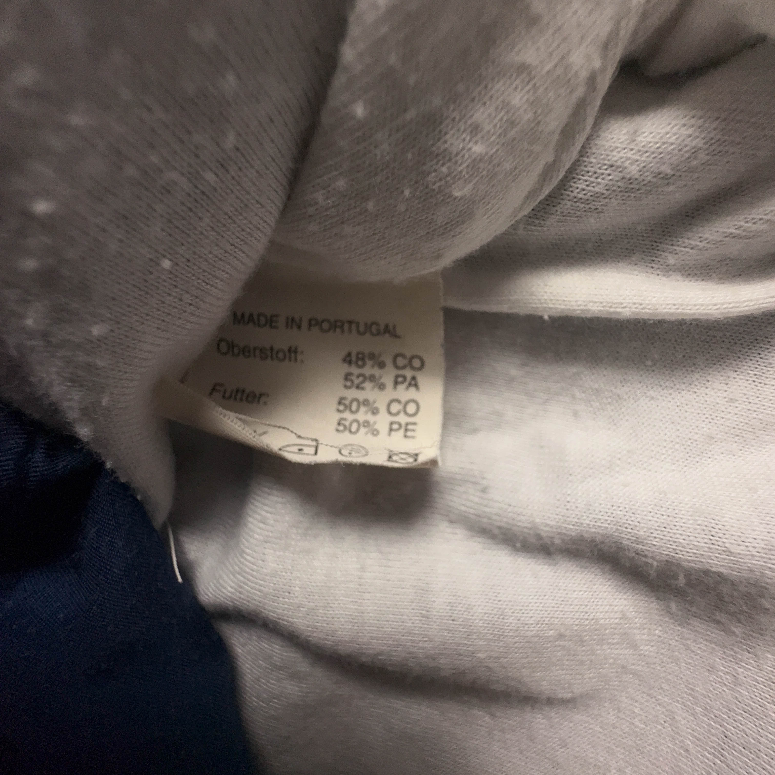 Giacca a vento Vintage blu e oro con ricami e zip anni 80 90 - Taglia 40 uomo