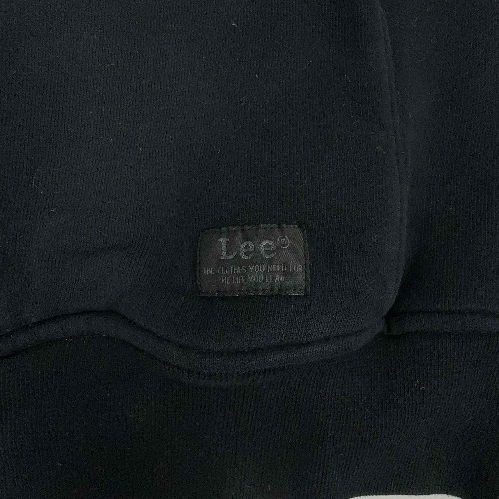 Felpa Lee Vintage nera con zip e cappuccio - Taglia XXL uomo