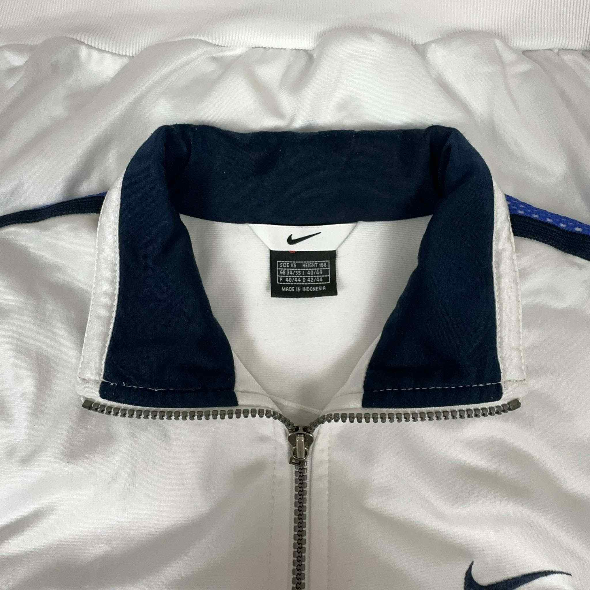 Nike Vintage 2000s White Zip Up Hoodie - Size XS