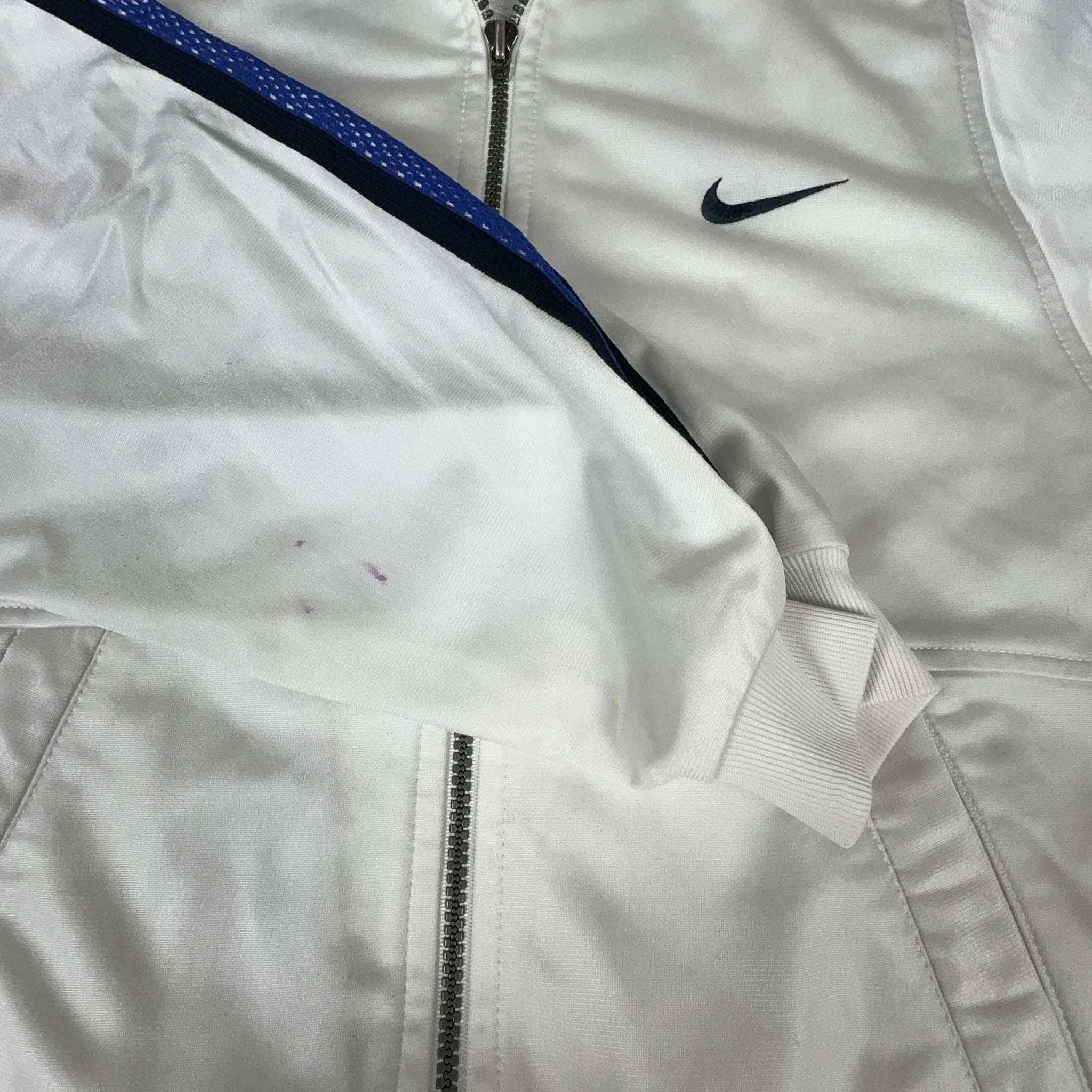 Nike Vintage 2000s White Zip Up Hoodie - Size XS