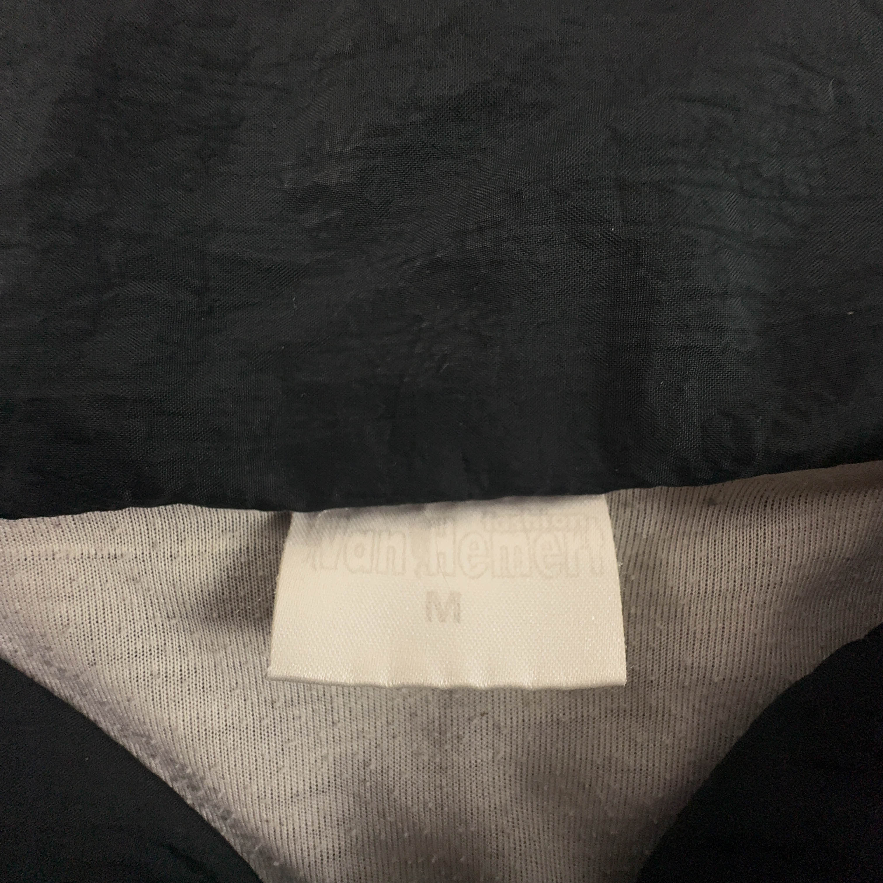 Giacca a vento Vintage nera e viola a fantasia quarter zip anni 80 90 - Taglia M uomo