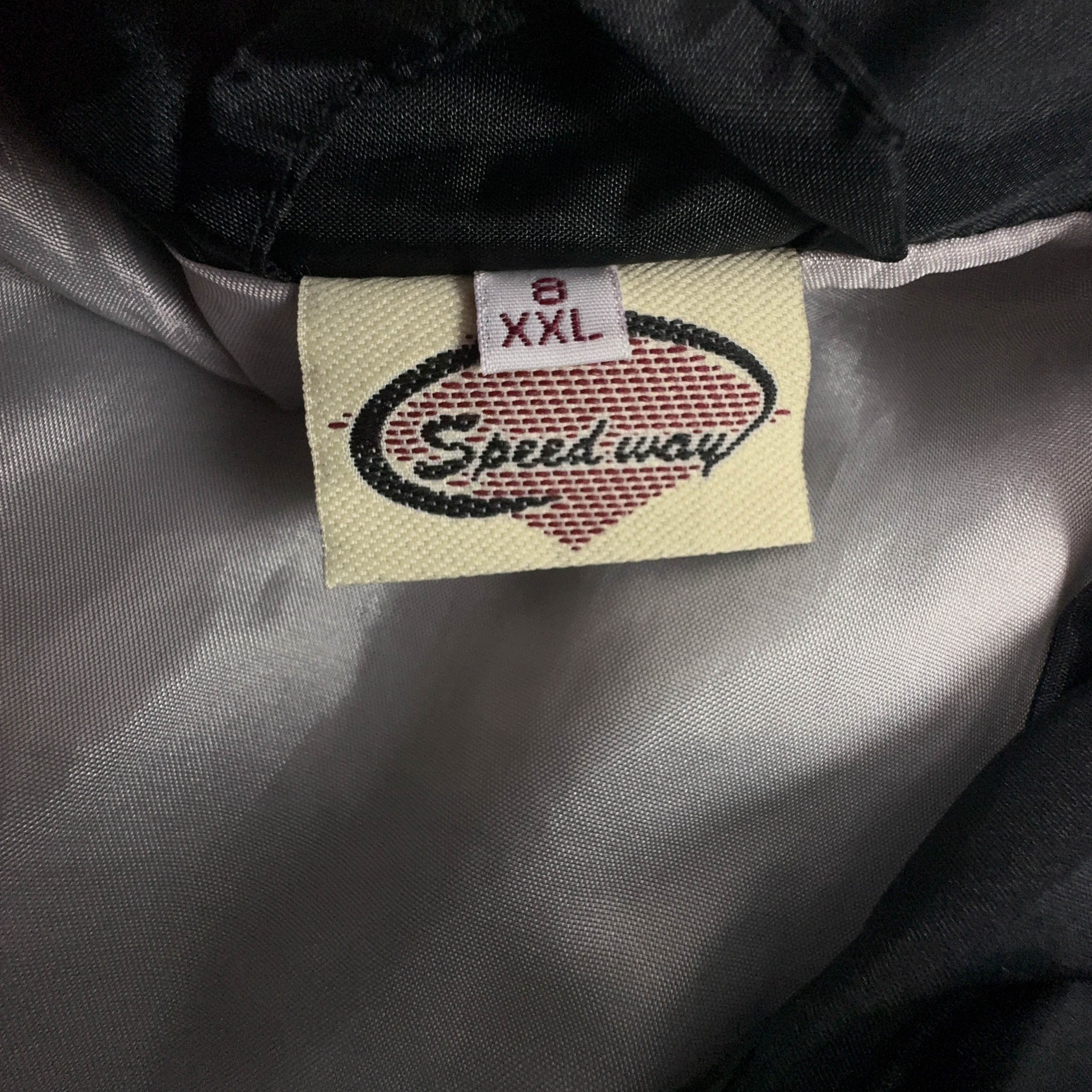 Giacca a vento Vintage verde e viola geometrica con zip anni 80 90 - Taglia XL/XXL uomo