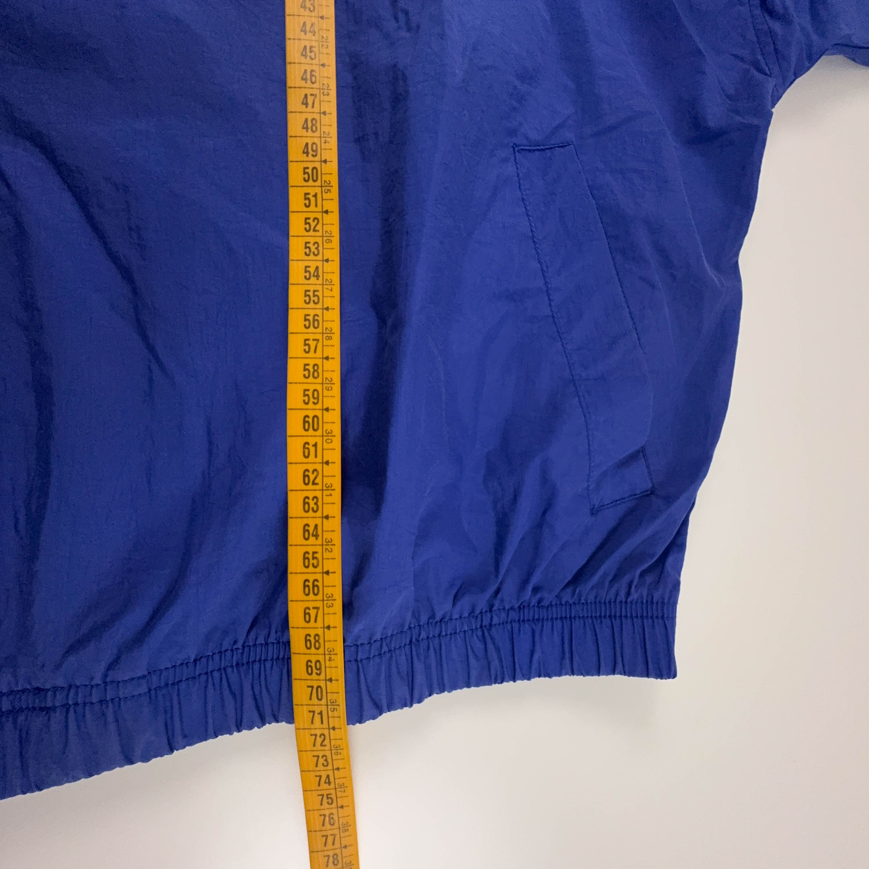 Giacca a vento Nike Vintage blu e grigia con zip intera anni 80 90 - Taglia XL uomo