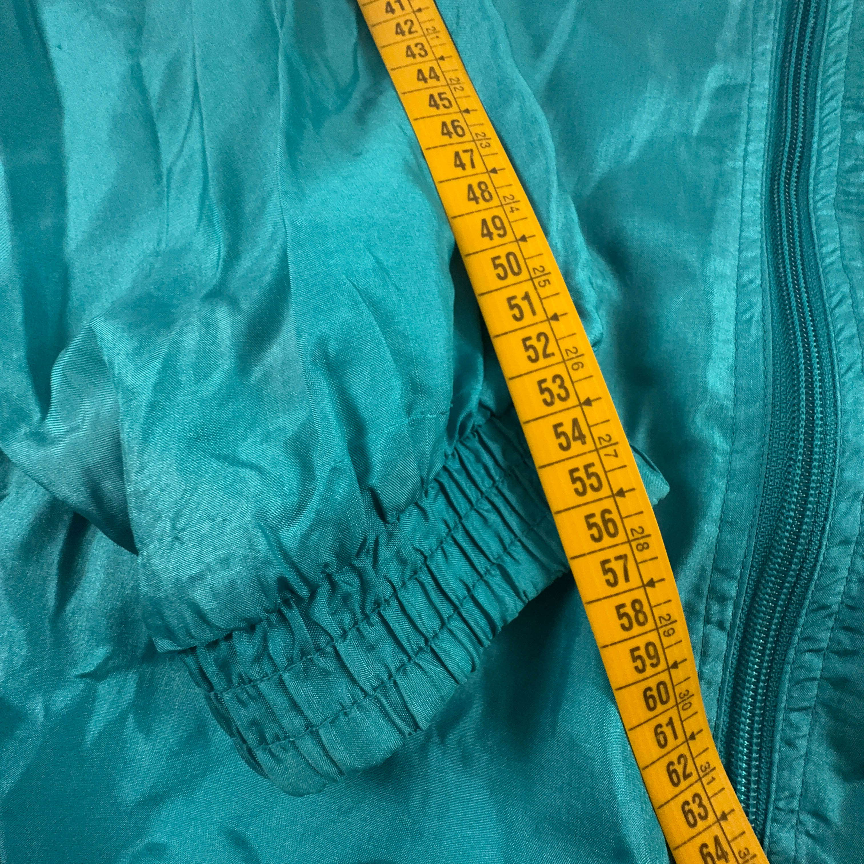 Giacca a vento Puma Vintage verde e viola con ricamo e zip anni 80 90 - Taglia 9 uomo