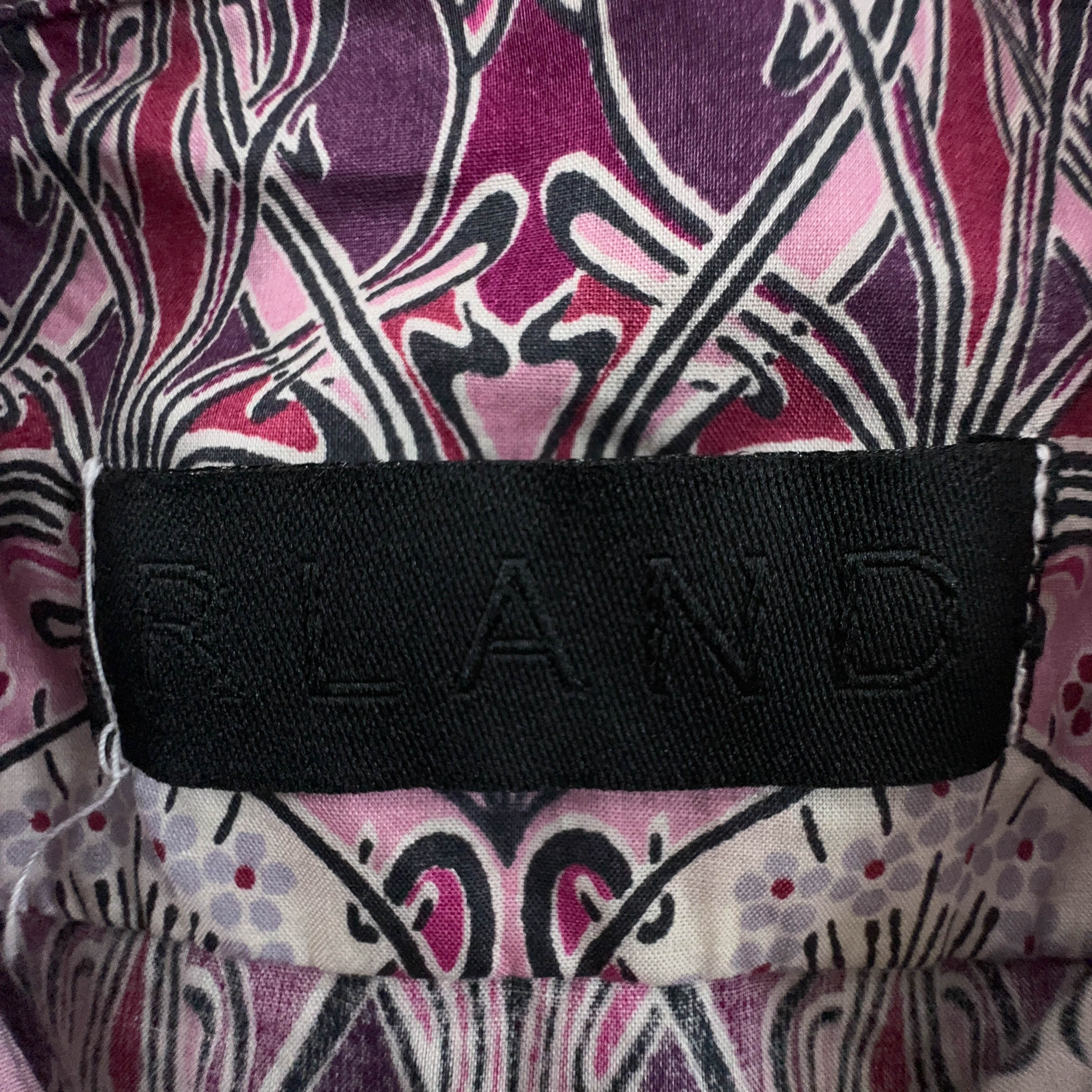 Camicia Vintage rosa a fantasia astratta geometrica - Taglia M uomo