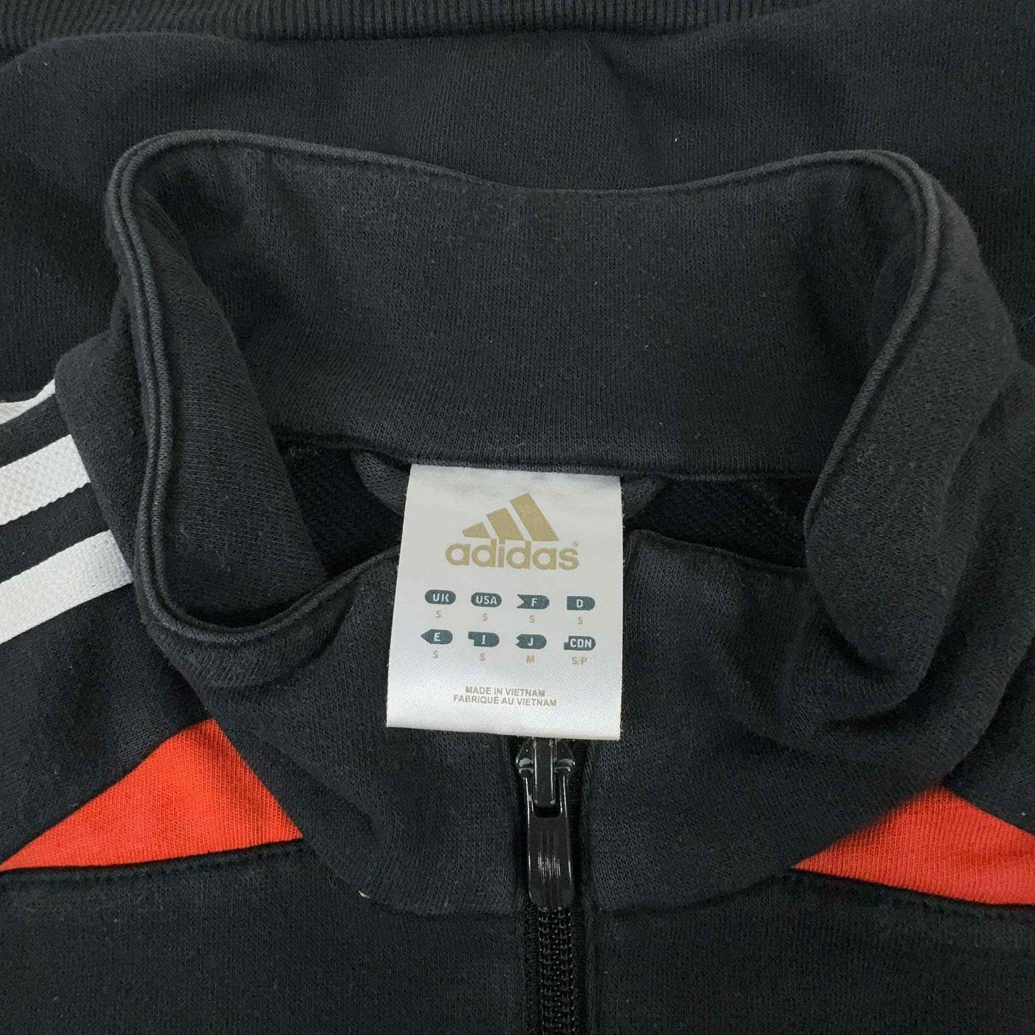 Felpa Adidas Vintage anni 2000 nera  con zip - Taglia S uomo